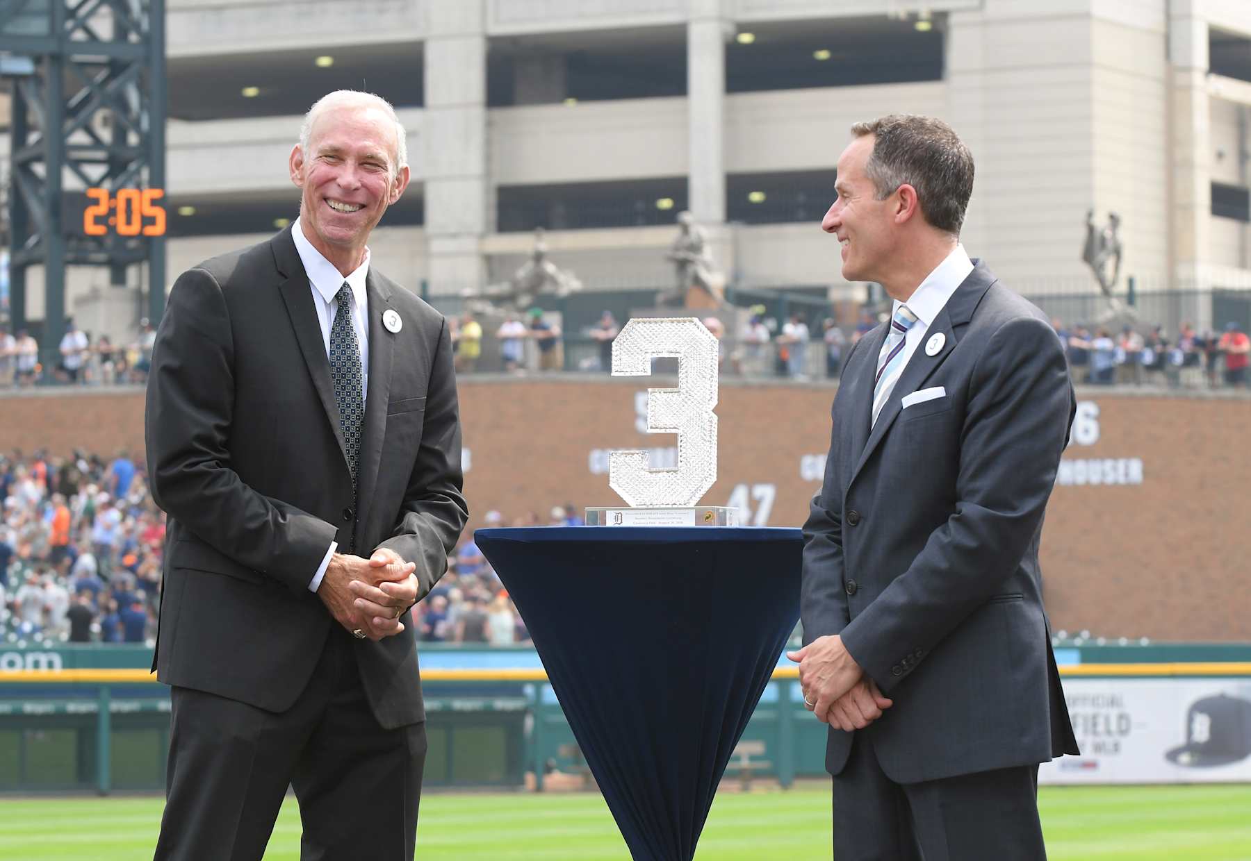 Alan Trammell (left) and Chris Ilitch in August 2018 Alan Trammell (left) and Chris Ilitch in August 2018