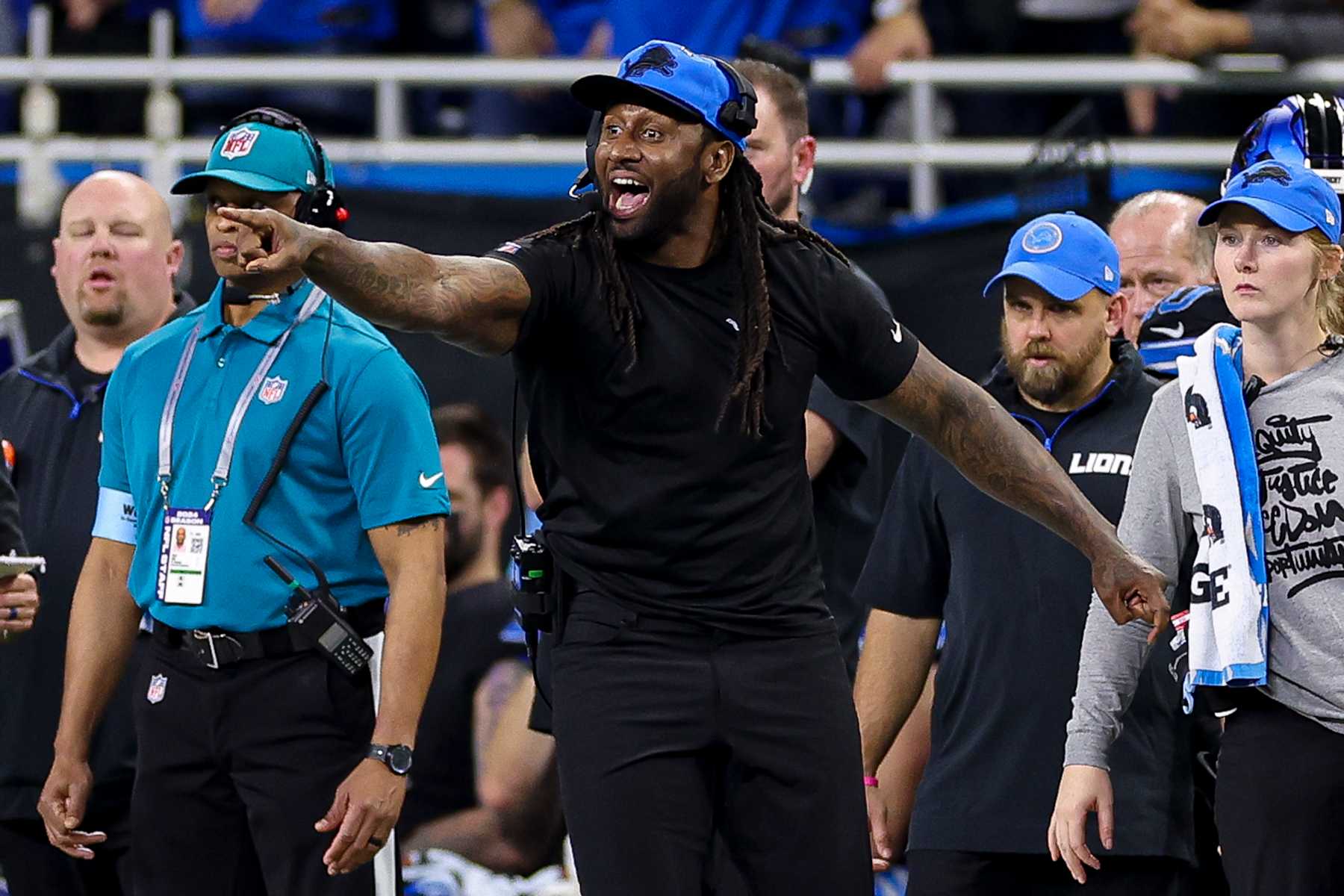 Lions defensive coordinator  Kelvin Sheppard