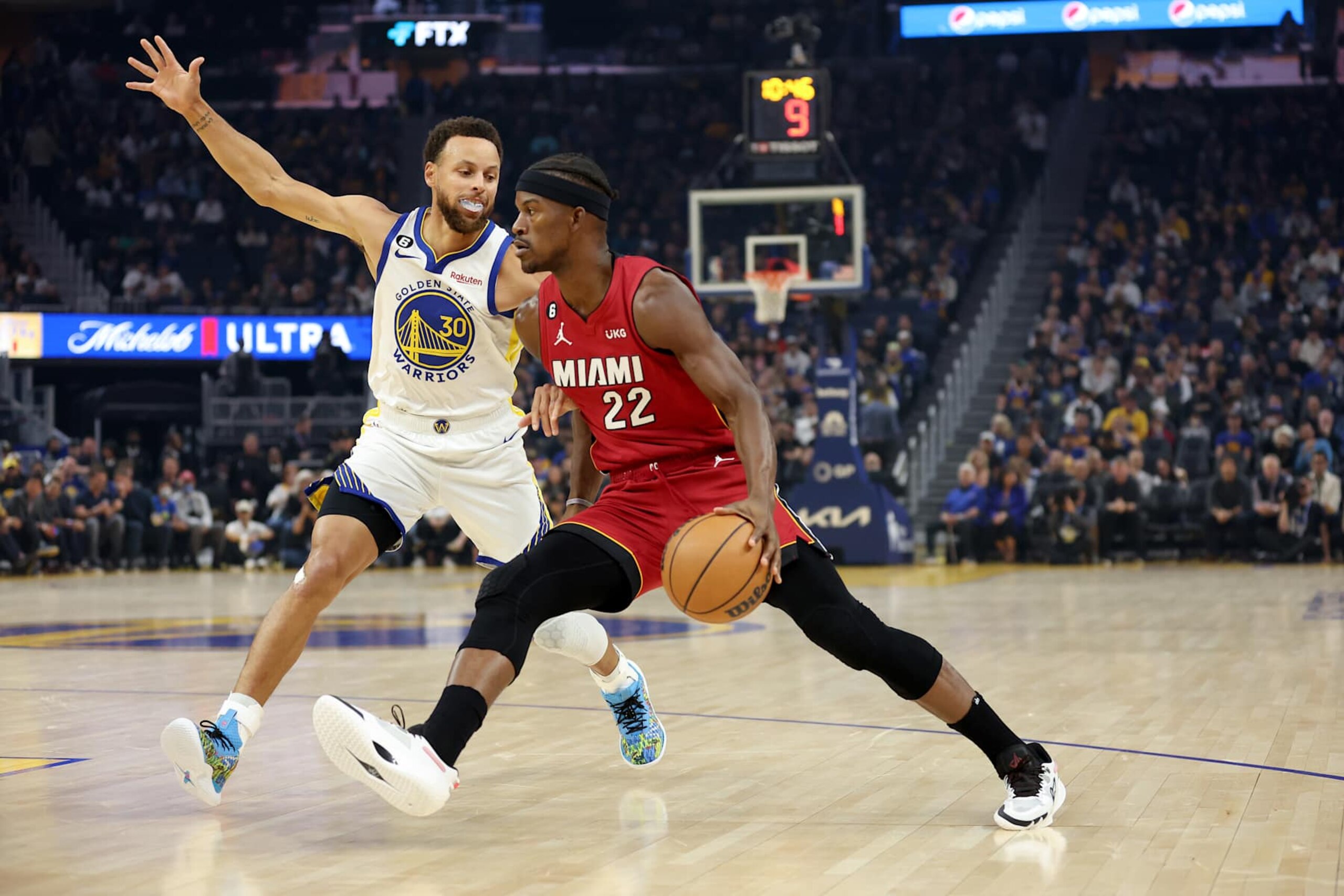 Stephen Curry and Jimmy Butler