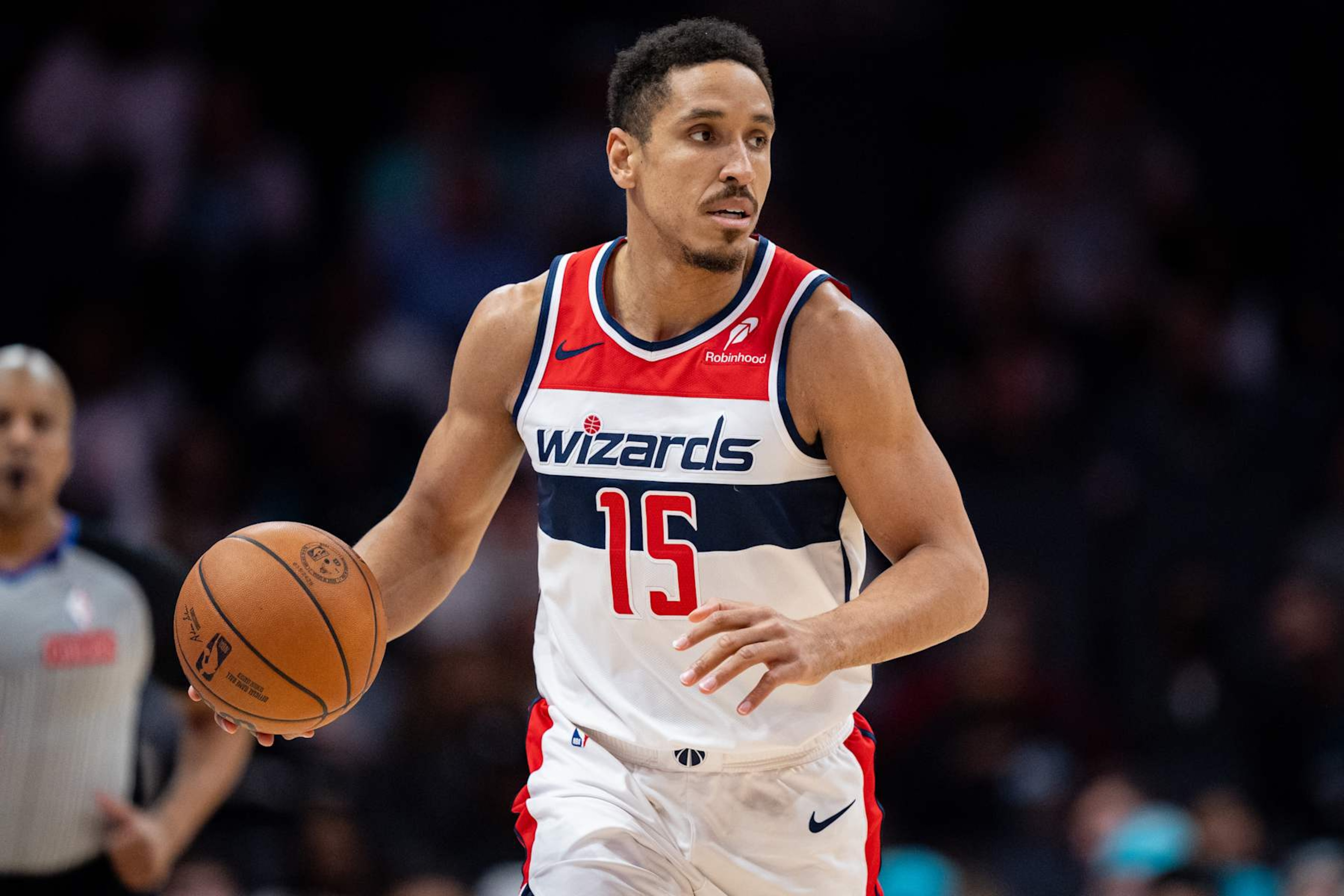 CHARLOTTE, NORTH CAROLINA - FEBRUARY 03: Malcolm Brogdon #15 of the Washington Wizards plays against the Charlotte Hornets during their game at Spectrum Center on February 03, 2025 in Charlotte, North Carolina. NOTE TO USER: User expressly acknowledges and agrees that, by downloading and or using this photograph, User is consenting to the terms and conditions of the Getty Images License Agreement. (Photo by Jacob Kupferman/Getty Images) CHARLOTTE, NORTH CAROLINA - FEBRUARY 03: Malcolm Brogdon #15 of the Washington Wizards plays against the Charlotte Hornets during their game at Spectrum Center on February 03, 2025 in Charlotte, North Carolina. NOTE TO USER: User expressly acknowledges and agrees that, by downloading and or using this photograph, User is consenting to the terms and conditions of the Getty Images License Agreement. (Photo by Jacob Kupferman/Getty Images)