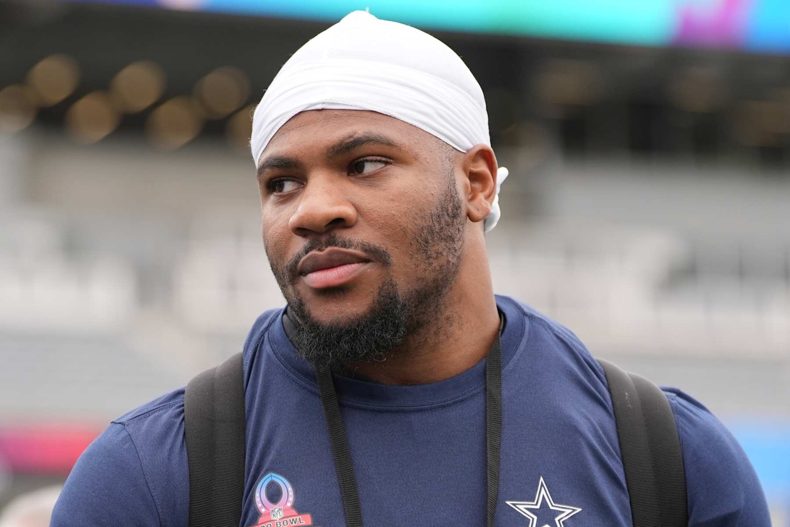 ORLANDO, FLORIDA - JANUARY 26: Micah Parsons #11 of the Dallas Cowboys and NFC looks on during practice prior to the Pro Bowl Games at Camping World Stadium on February 1, 2025 in Orlando, Florida. (Photo by Perry Knotts/Getty Images) ORLANDO, FLORIDA - JANUARY 26: Micah Parsons #11 of the Dallas Cowboys and NFC looks on during practice prior to the Pro Bowl Games at Camping World Stadium on February 1, 2025 in Orlando, Florida. (Photo by Perry Knotts/Getty Images)