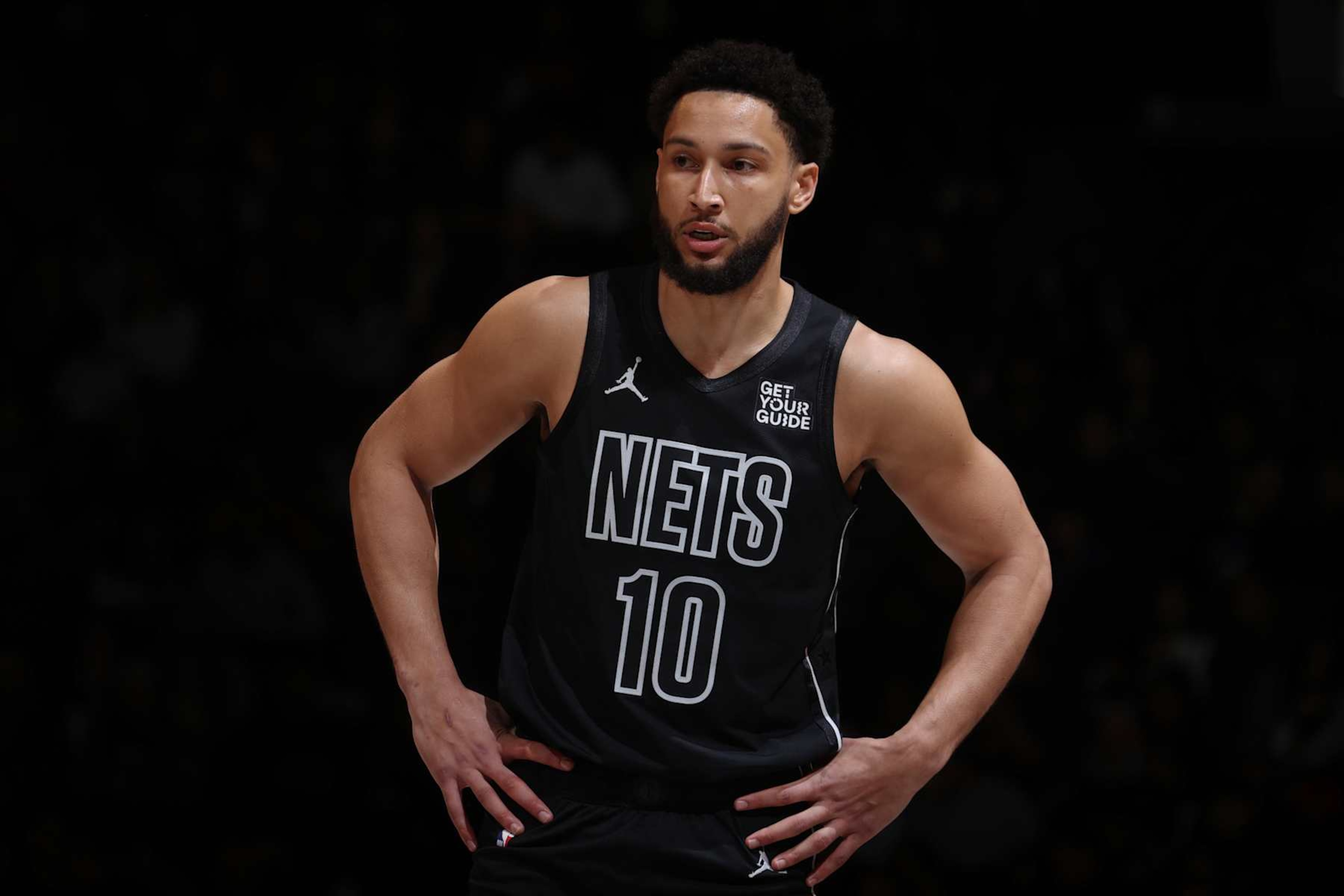 BROOKLYN, NY - FEBRUARY 5: Ben Simmons #10 of the Brooklyn Nets looks on during the game against the Washington Wizards on February 5, 2025 at Barclays Center in Brooklyn, New York. NOTE TO USER: User expressly acknowledges and agrees that, by downloading and or using this Photograph, user is consenting to the terms and conditions of the Getty Images License Agreement. Mandatory Copyright Notice: Copyright 2025 NBAE (Photo by Nathaniel S. Butler/NBAE via Getty Images) BROOKLYN, NY - FEBRUARY 5: Ben Simmons #10 of the Brooklyn Nets looks on during the game against the Washington Wizards on February 5, 2025 at Barclays Center in Brooklyn, New York. NOTE TO USER: User expressly acknowledges and agrees that, by downloading and or using this Photograph, user is consenting to the terms and conditions of the Getty Images License Agreement. Mandatory Copyright Notice: Copyright 2025 NBAE (Photo by Nathaniel S. Butler/NBAE via Getty Images)