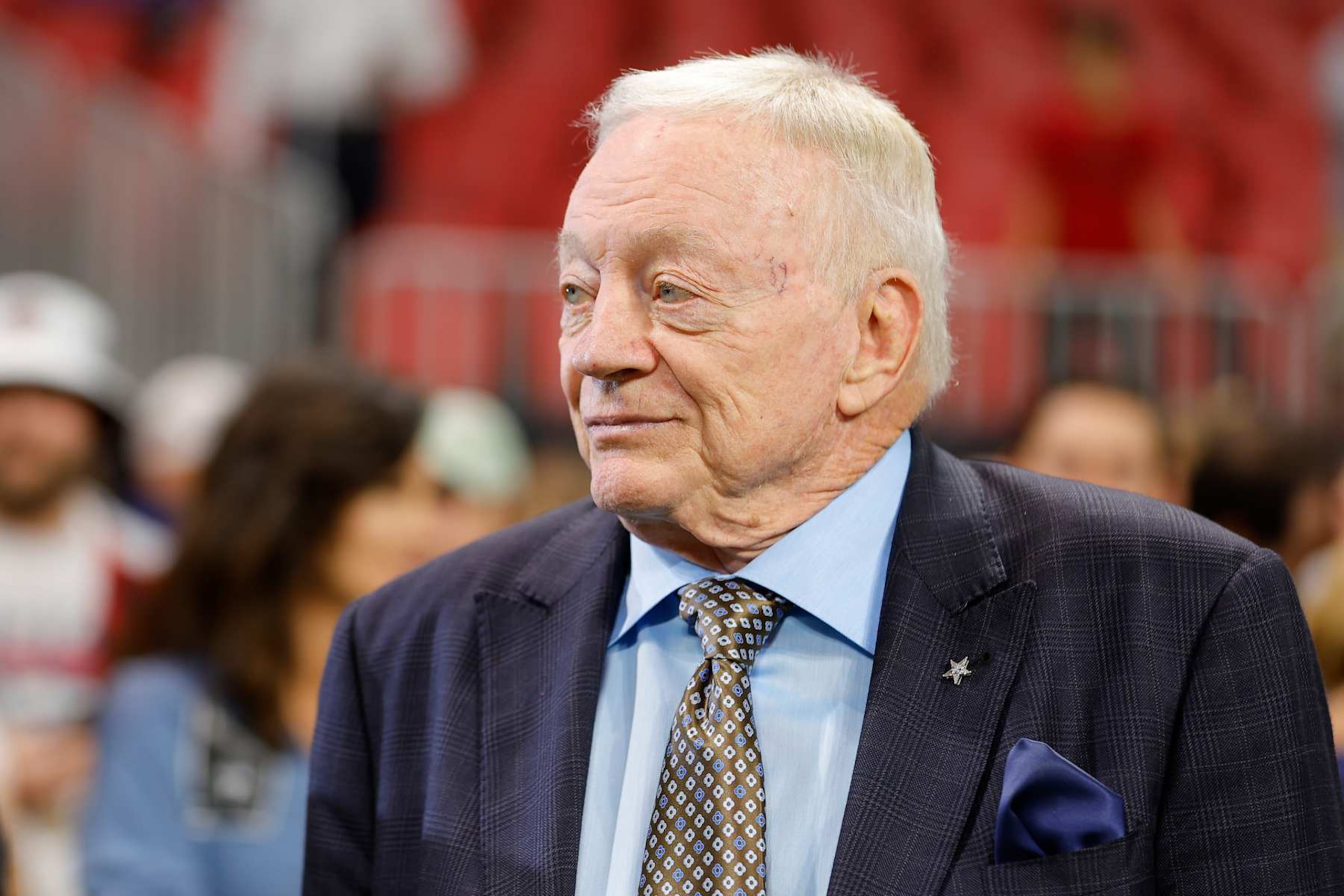 ATLANTA, GEORGIA - NOVEMBER 3: Dallas Cowboys owner Jerry Jones looks on prior to the game against the Atlanta Falcons at Mercedes-Benz Stadium on November 3, 2024 in Atlanta, Georgia. (Photo by Todd Kirkland/Getty Images)