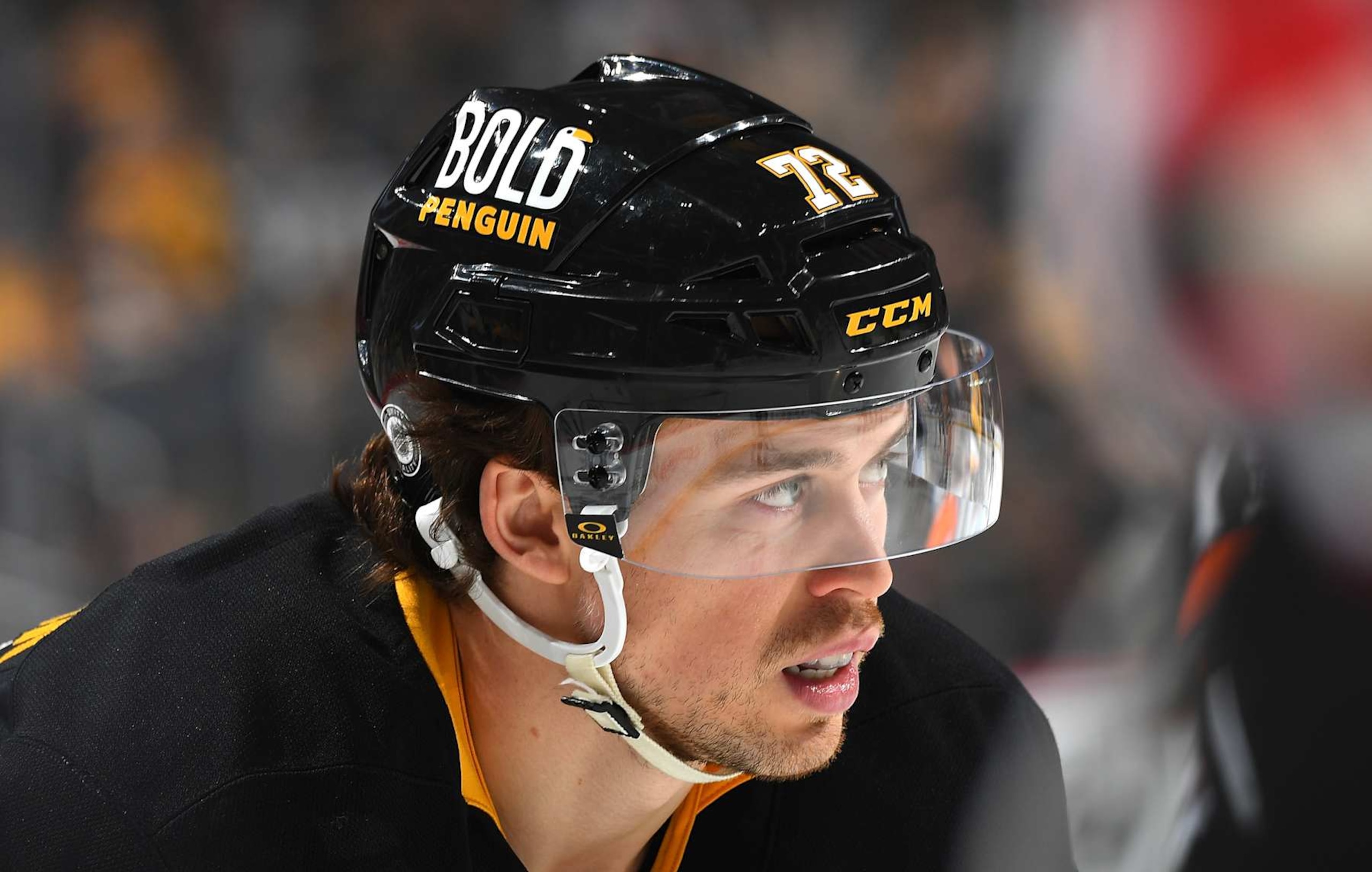 PITTSBURGH, PA - JANUARY 11:  Anthony Beauvillier #72 of the Pittsburgh Penguins skates during the game against the Ottawa Senators at PPG PAINTS Arena on January11, 2025 in Pittsburgh, Pennsylvania. (Photo by Joe Sargent/NHLI via Getty Images)