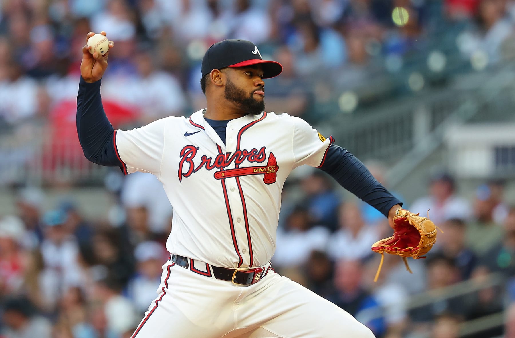 ATLANTA, GEORGIA - APRIL 24: Reynaldo López #40 of the Atlanta Braves pitches in the second inning against the Miami Marlins at Truist Park on April 24, 2024 in Atlanta, Georgia. (Photo by Kevin C. Cox/Getty Images) ATLANTA, GEORGIA - APRIL 24: Reynaldo López #40 of the Atlanta Braves pitches in the second inning against the Miami Marlins at Truist Park on April 24, 2024 in Atlanta, Georgia. (Photo by Kevin C. Cox/Getty Images)
