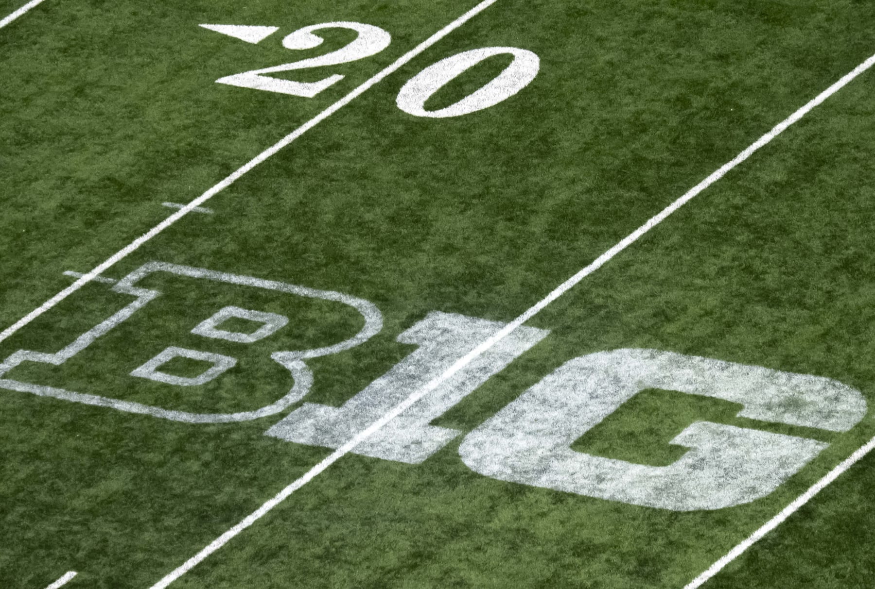 DETROIT, MI - DECEMBER 26: A Big Ten logo is pictured during the Quick Lane Bowl between the Bowling Green Falcons and the Minnesota Golden Gophers on December 26, 2023 at Ford Field in Detroit, Michigan. (Photo by Joseph Weiser/Icon Sportswire via Getty Images)