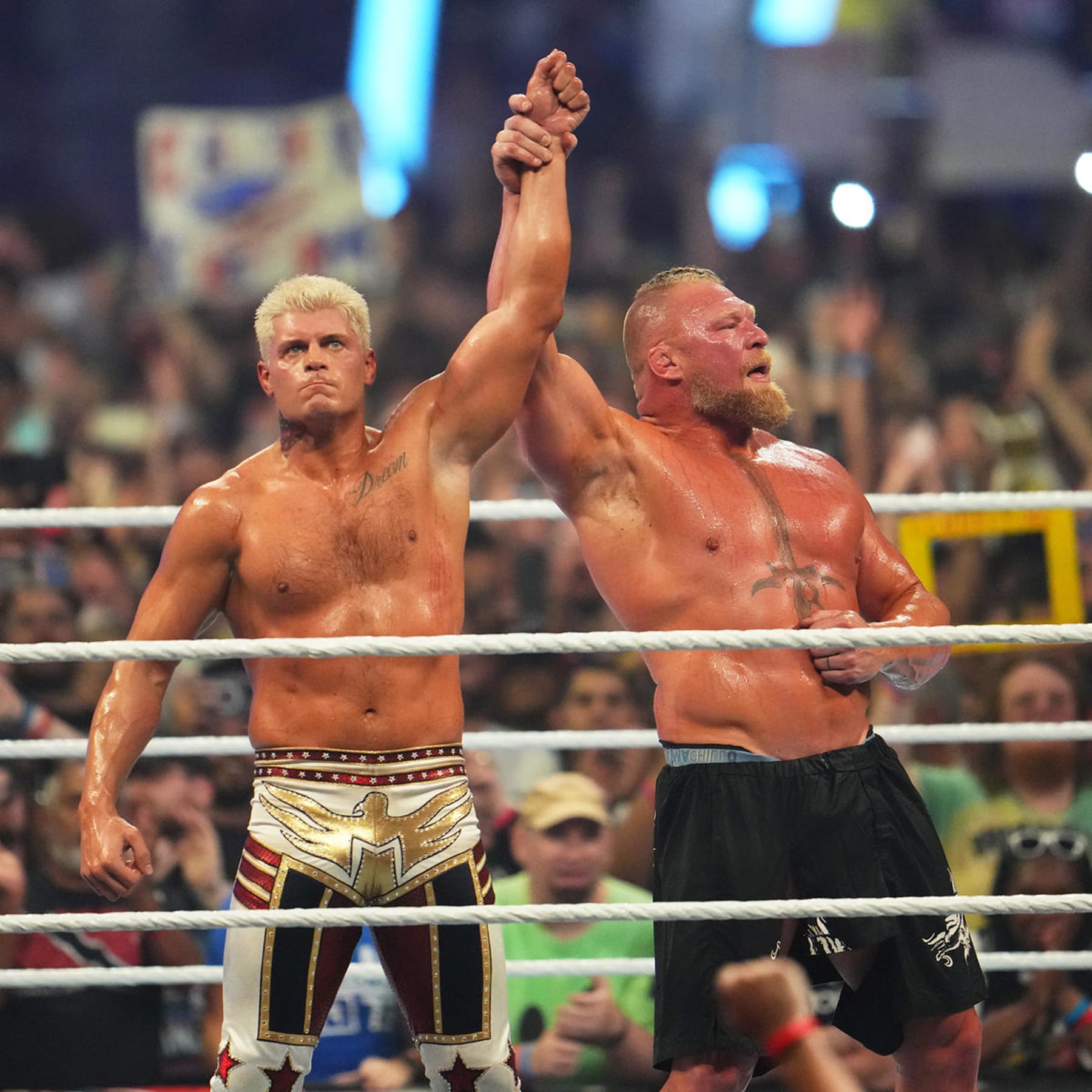 Cody Rhodes and Brock Lesnar.