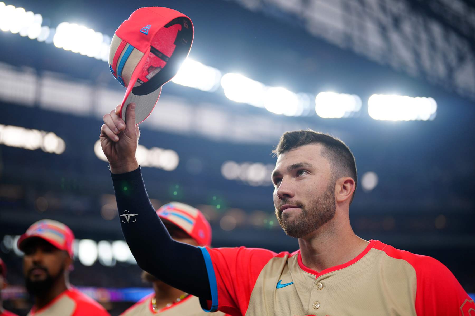 ARLINGTON, TX - JULY 16: David Fry #12 of the Cleveland Guardians is introduced prior to the 94th MLB All-Star Game presented by Mastercard at Globe Life Field on Tuesday, July 16, 2024 in Arlington, Texas. (Photo by Daniel Shirey/MLB Photos via Getty Images)