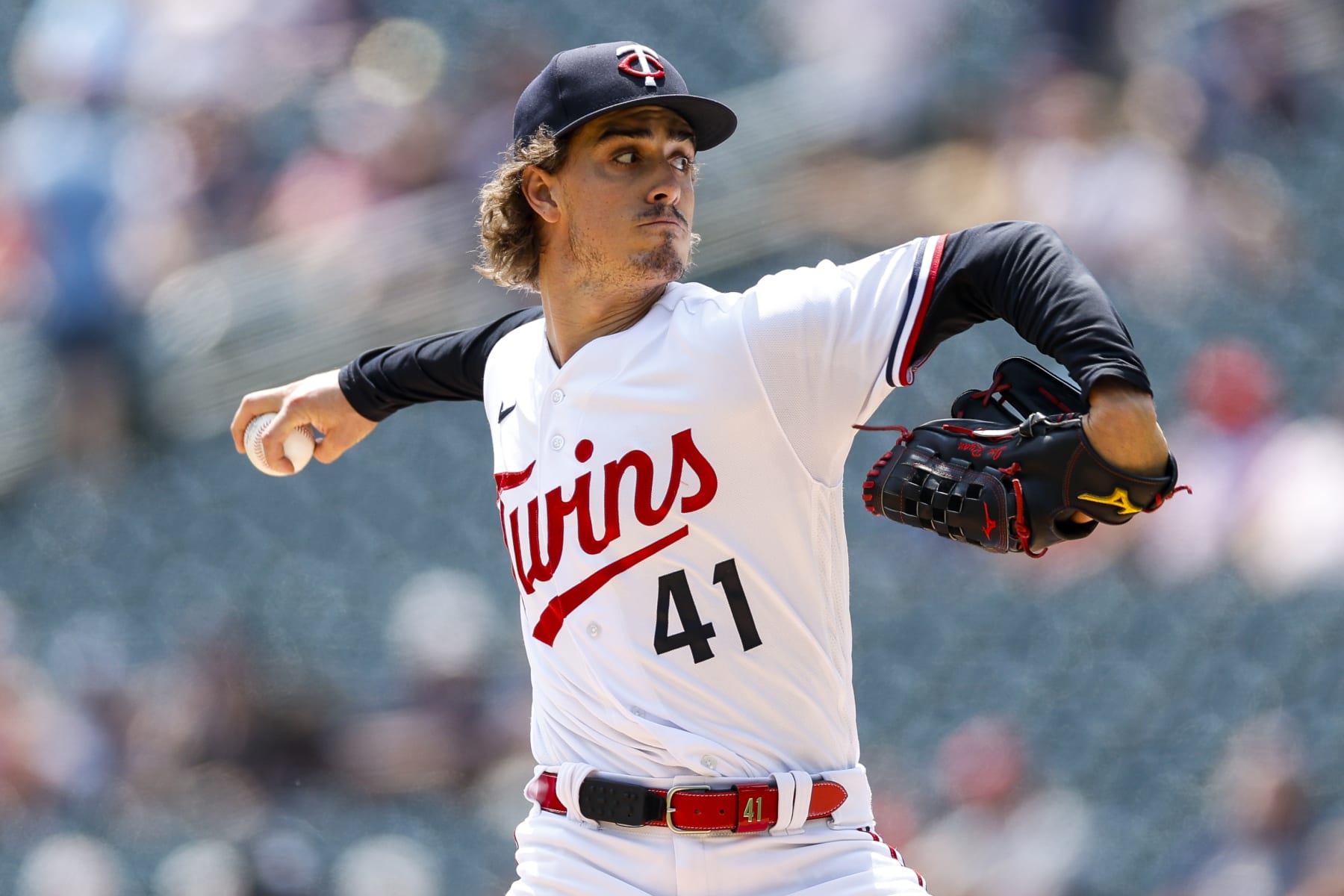 MINNEAPOLIS, MINNESOTA - JUNE 22: Joe Ryan #41 of the Minnesota Twins delivers a pitch against the Boston Red Sox in the first inning at Target Field on June 22, 2023 in Minneapolis, Minnesota. The Twins defeated the Red Sox 6-0. (Photo by David Berding/Getty Images)