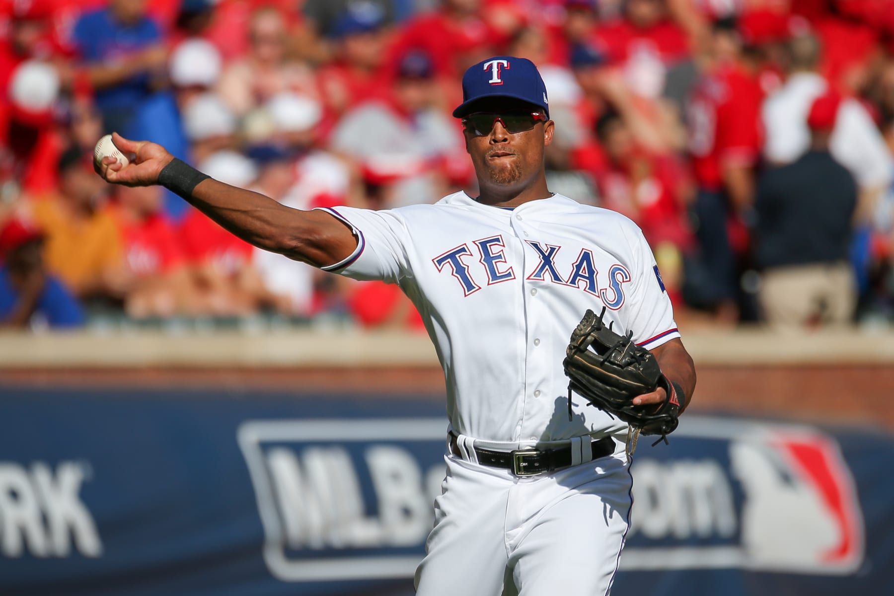 06 OCT 2016: Texas Rangers third baseman Adrian Beltre (29) during game 1 of the ALDS between the Toronto Blue Jays and Texas Rangers at Globe Life Park in Arlington, TX.  (Photo by Andrew Dieb/Icon Sportswire via Getty Images)