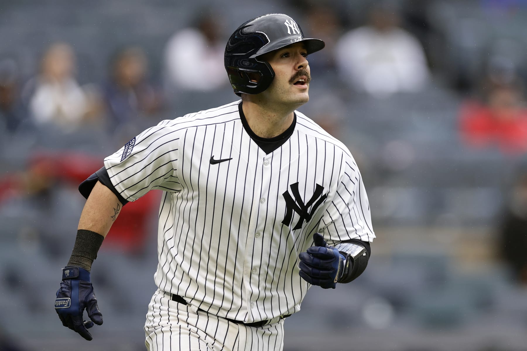 NEW YORK, NY - SEPTEMBER 25: Austin Wells #88 of the New York Yankees in action against the Arizona Diamondbacks during the fourth inning at Yankee Stadium on September 25, 2023 in New York City. (Photo by Adam Hunger/Getty Images)