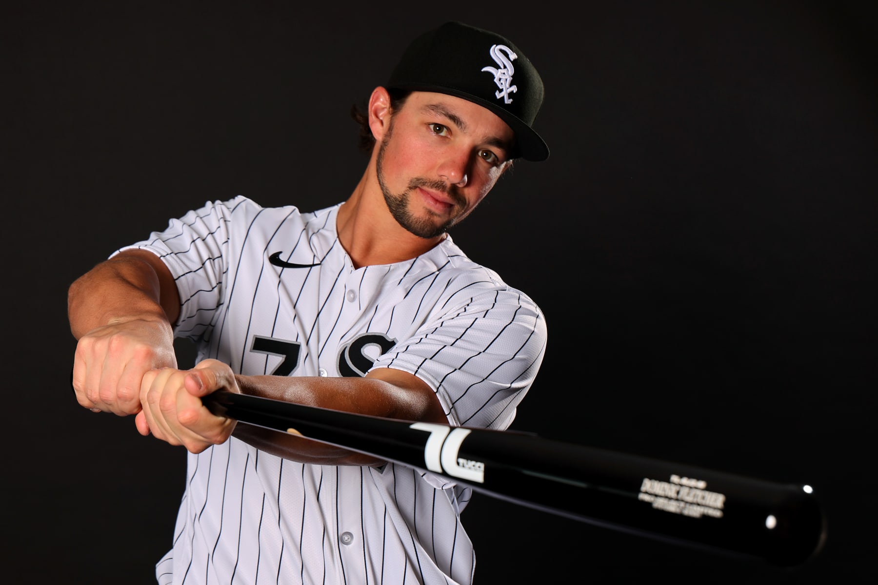 GLENDALE, ARIZONA - FEBRUARY 21: Dominic Fletcher #7 of the Chicago White Sox poses for a portrait during Photo Day at Camelback Ranch on February 21, 2024 in Glendale, Arizona. (Photo by Michael Reaves/Getty Images)