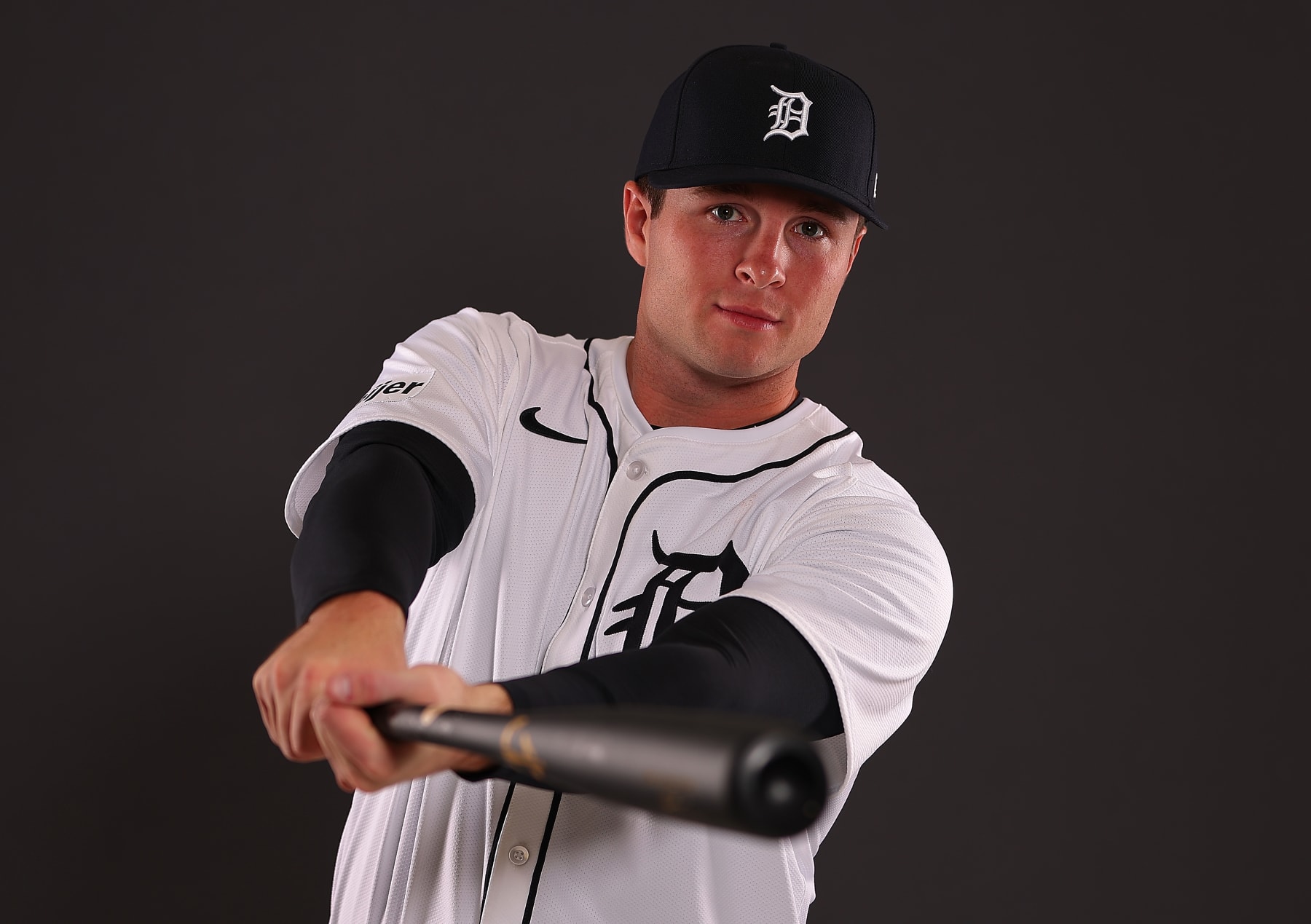 LAKELAND, FLORIDA - FEBRUARY 23:  Colt Keith #33 of the Detroit Tigersposes for a portrait during photo day at Publix Field at Joker Marchant Stadium on February 23, 2024 in Lakeland, Florida. (Photo by Kevin C. Cox/Getty Images)