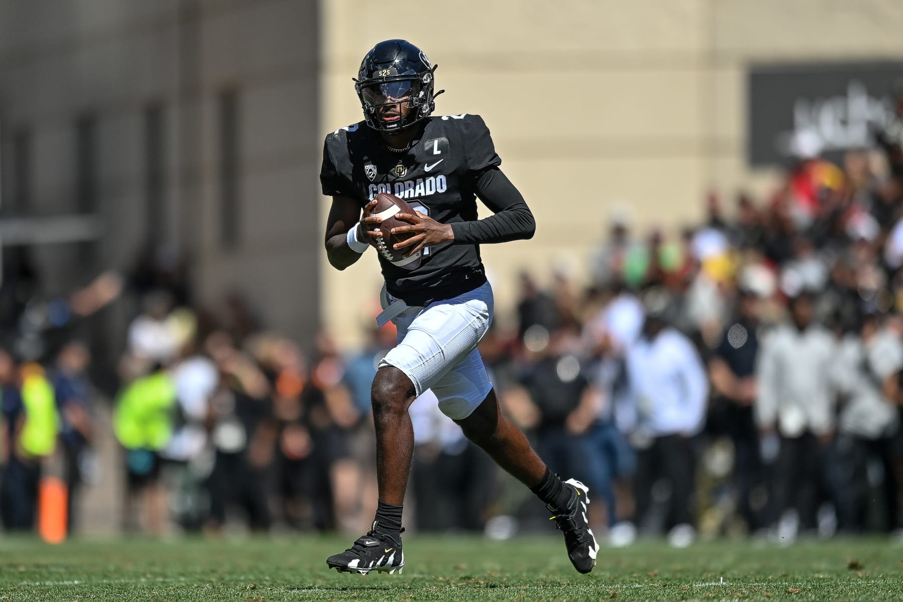 BOULDER, CO - SEPTEMBER 9:  Quarterback Shedeur Sanders #2 of the Colorado Buffaloes looks downfield in the fourth quarter against the Nebraska Cornhuskers at Folsom Field on September 9, 2023 in Boulder, Colorado. (Photo by Dustin Bradford/Getty Images)