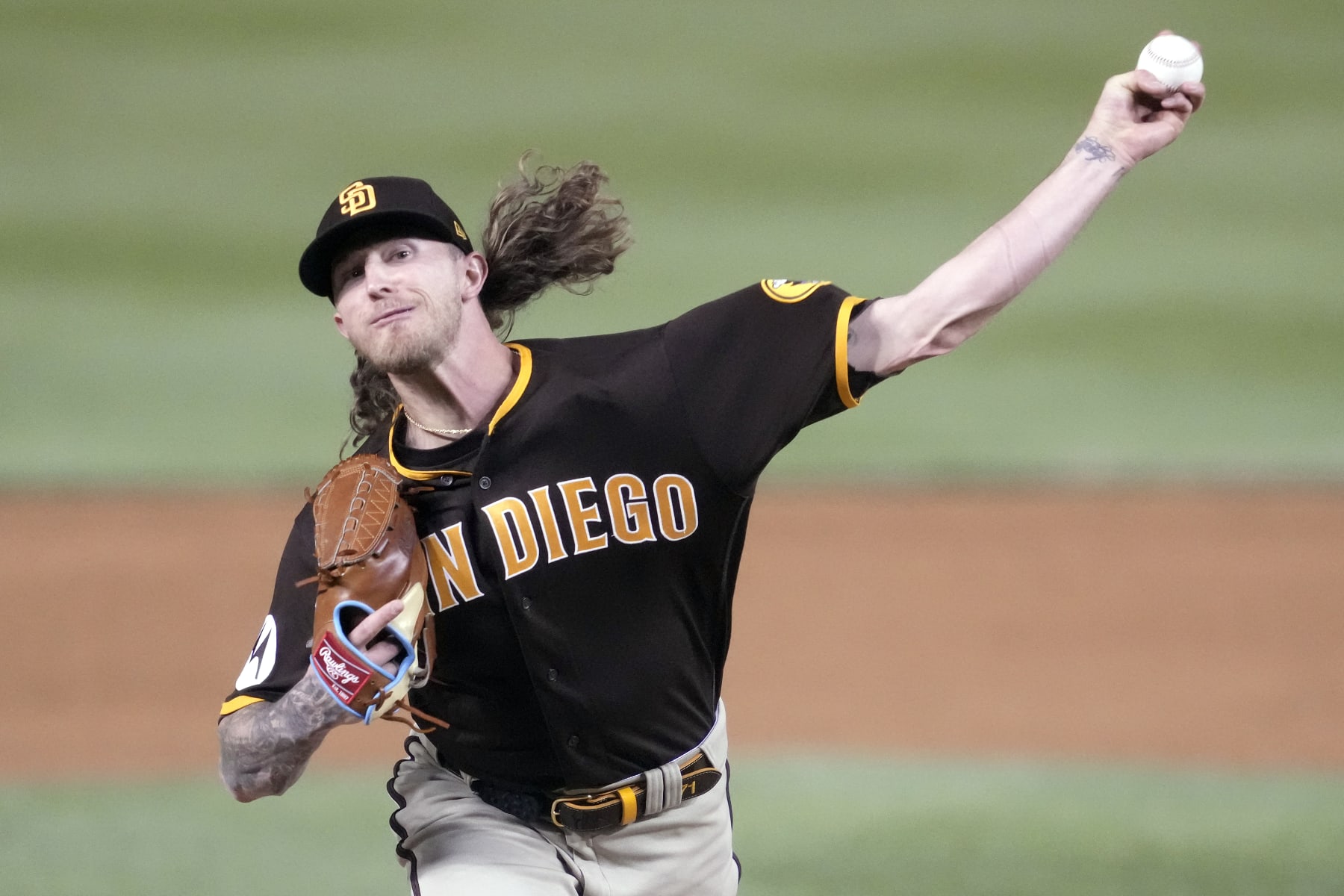 WASHINGTON, DC - MAY 23:  Josh Hader #71 of the San Diego Padres pitches during a baseball game against the Washington Nationals at Nationals Park on May 23, 2023 in Washington, DC.  (Photo by Mitchell Layton/Getty Images)