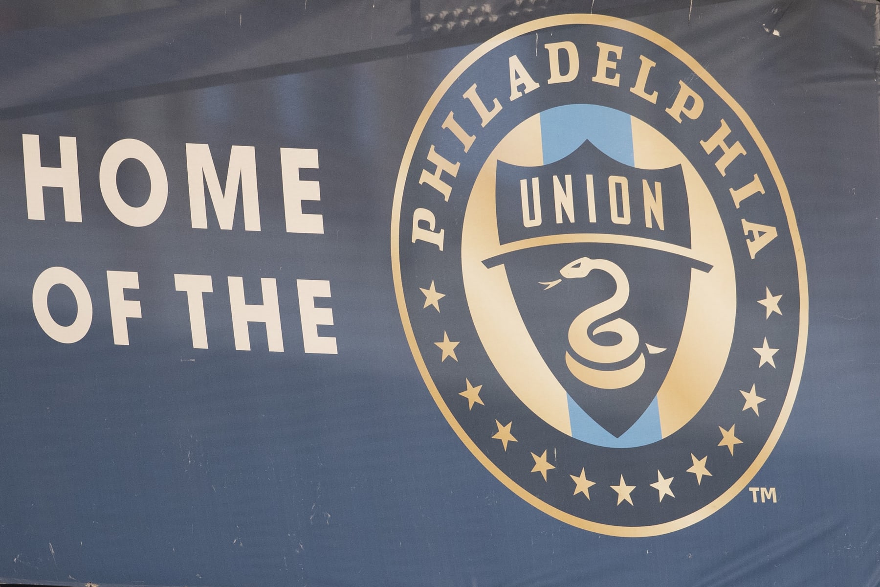 CHESTER, PA - AUGUST 29: A general view of the Philadelphia Union logo at Subaru Park prior to the match against the D.C. United on August 29, 2020 in Chester, Pennsylvania. The Philadelphia Union defeated D.C. United 4-1. (Photo by Mitchell Leff/Getty Images)