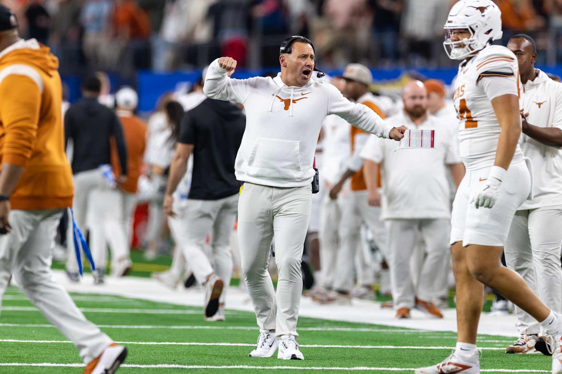 Texas Longhorns head coach Steve Sarkisian