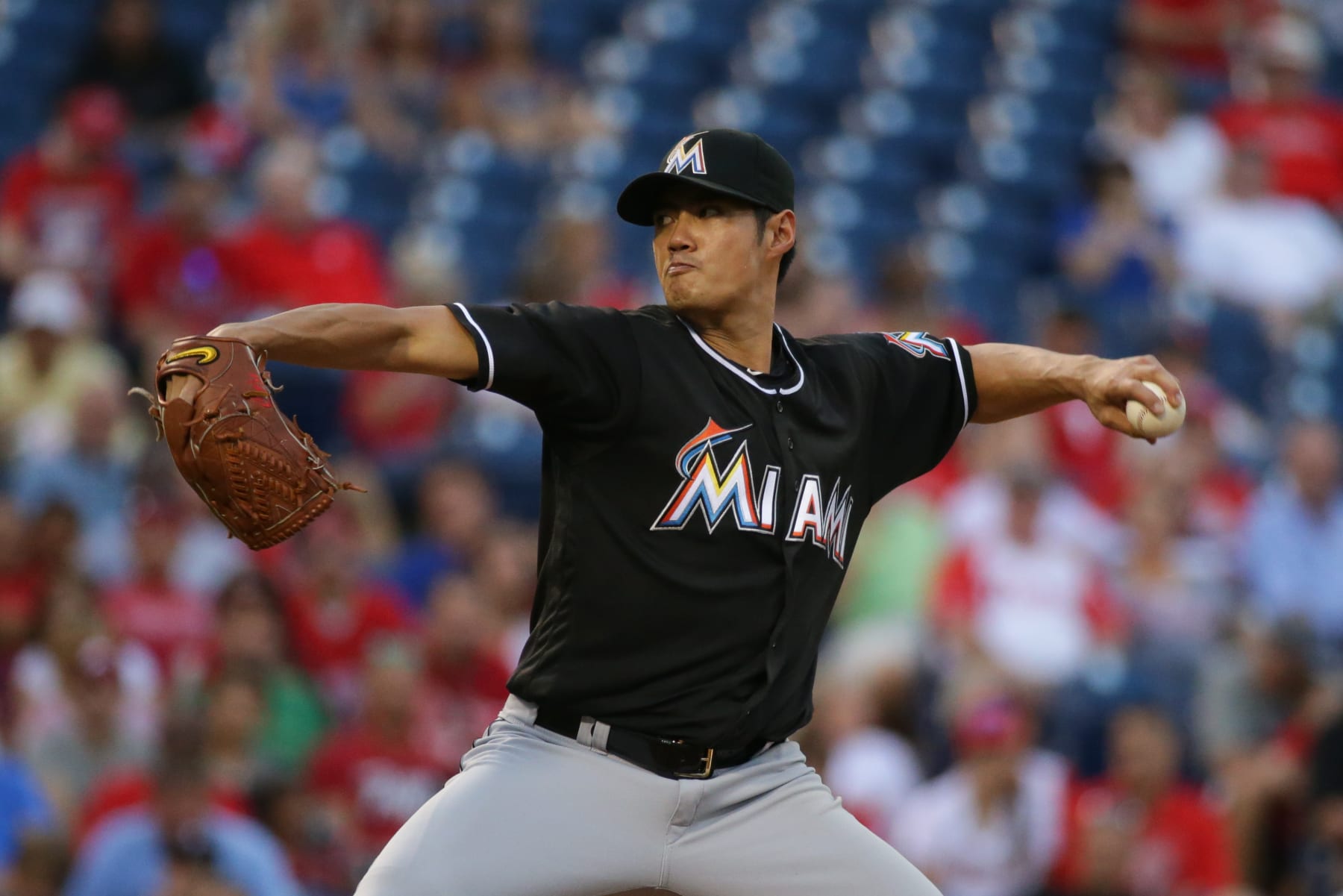 PHILADELPHIA, PA - JULY 20: Wei-Yin Chen #54 of the Miami Marlins throws a pitch during a game against the Philadelphia Phillies at Citizens Bank Park on July 20, 2016 in Philadelphia, Pennsylvania. The Phillies won 4-1. (Photo by Hunter Martin/Getty Images)