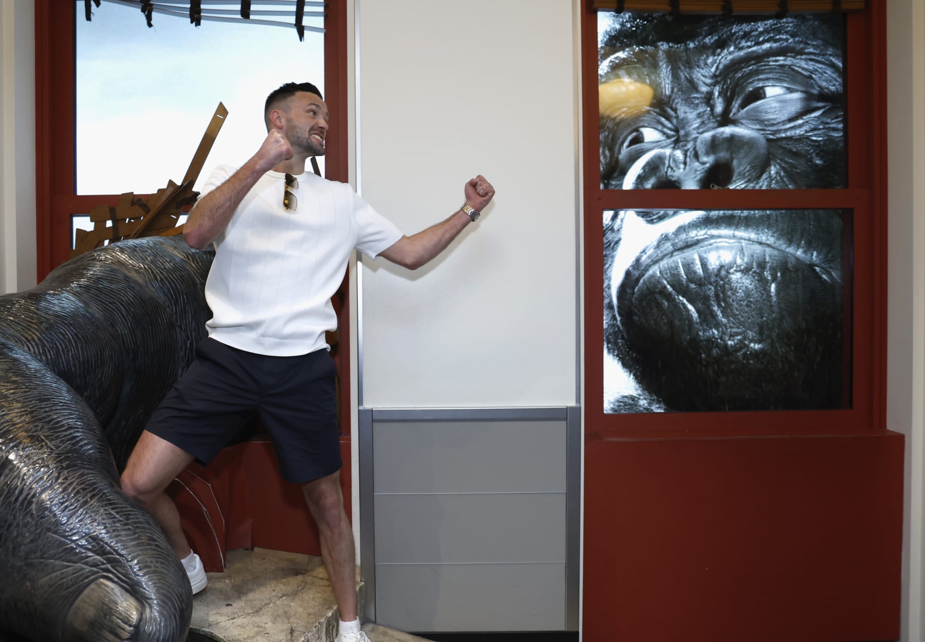 NEW YORK, NEW YORK - JUNE 06: Josh Taylor visits the Empire State Building on June 06, 2023 in New York City. (Photo by John Lamparski/Getty Images for Empire State Realty Trust)