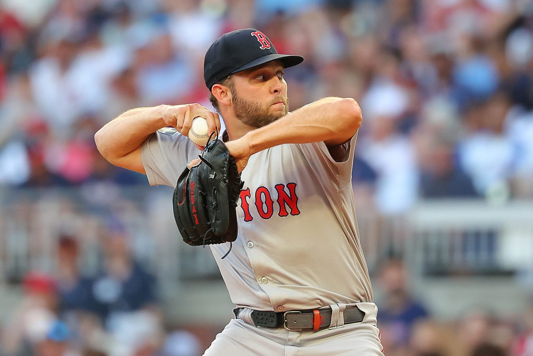ATLANTA, GEORGIA - MAY 07:  Kutter Crawford #50 of the Boston Red Sox pitches in the second inning against the Atlanta Braves at Truist Park on May 07, 2024 in Atlanta, Georgia. (Photo by Kevin C. Cox/Getty Images)