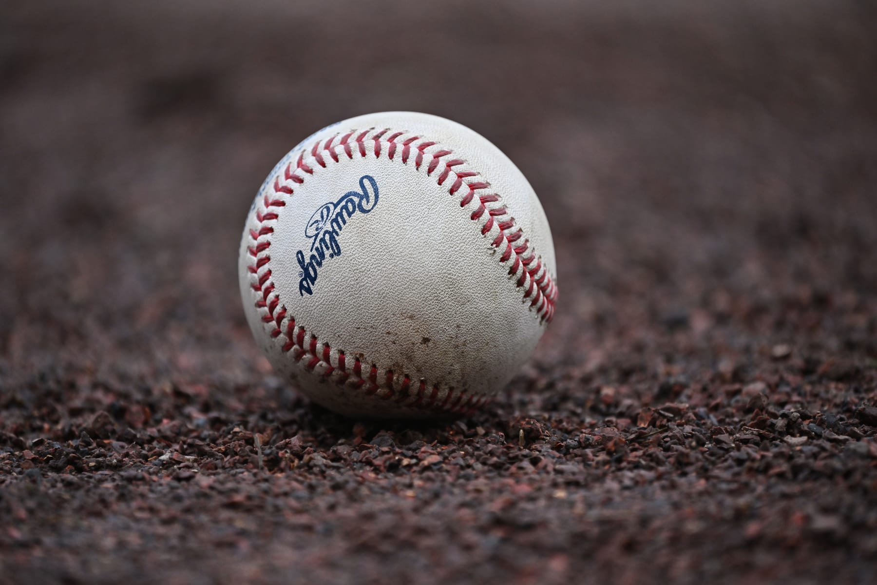 CHICAGO, IL - AUGUST 20:  A close up view of a baseball during a game between the Chicago Cubs and the Milwaukee Brewers at Wrigley Field on August 20, 2022 in Chicago, Illinois.  (Photo by Jamie Sabau/Getty Images)
