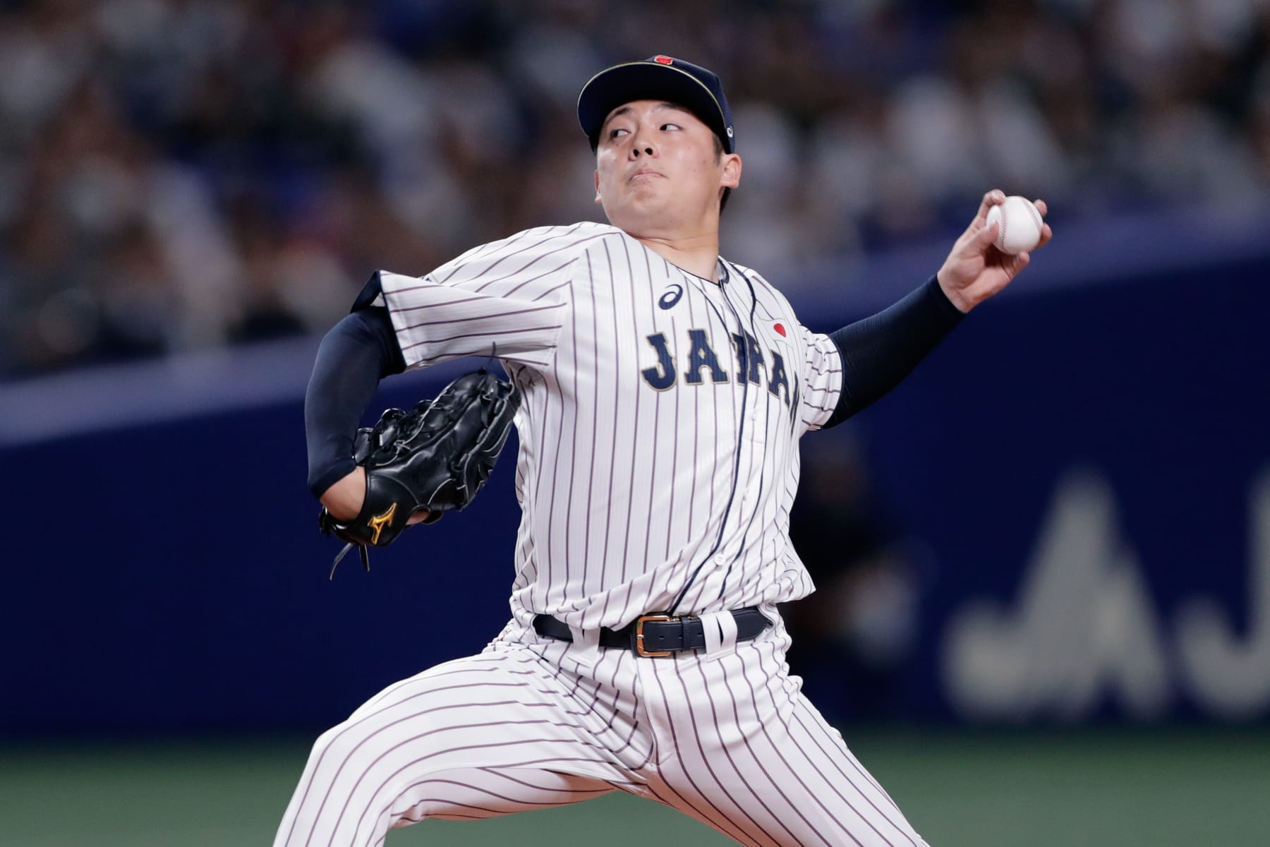 NAGOYA, JAPAN - NOVEMBER 14:  Pitcher Yuki Matsui #24 of Japan throws in the top of 9th inning during the game five between Japan and MLB All Stars at Nagoya Dome on November 14, 2018 in Nagoya, Aichi, Japan.  (Photo by Kiyoshi Ota/Getty Images)