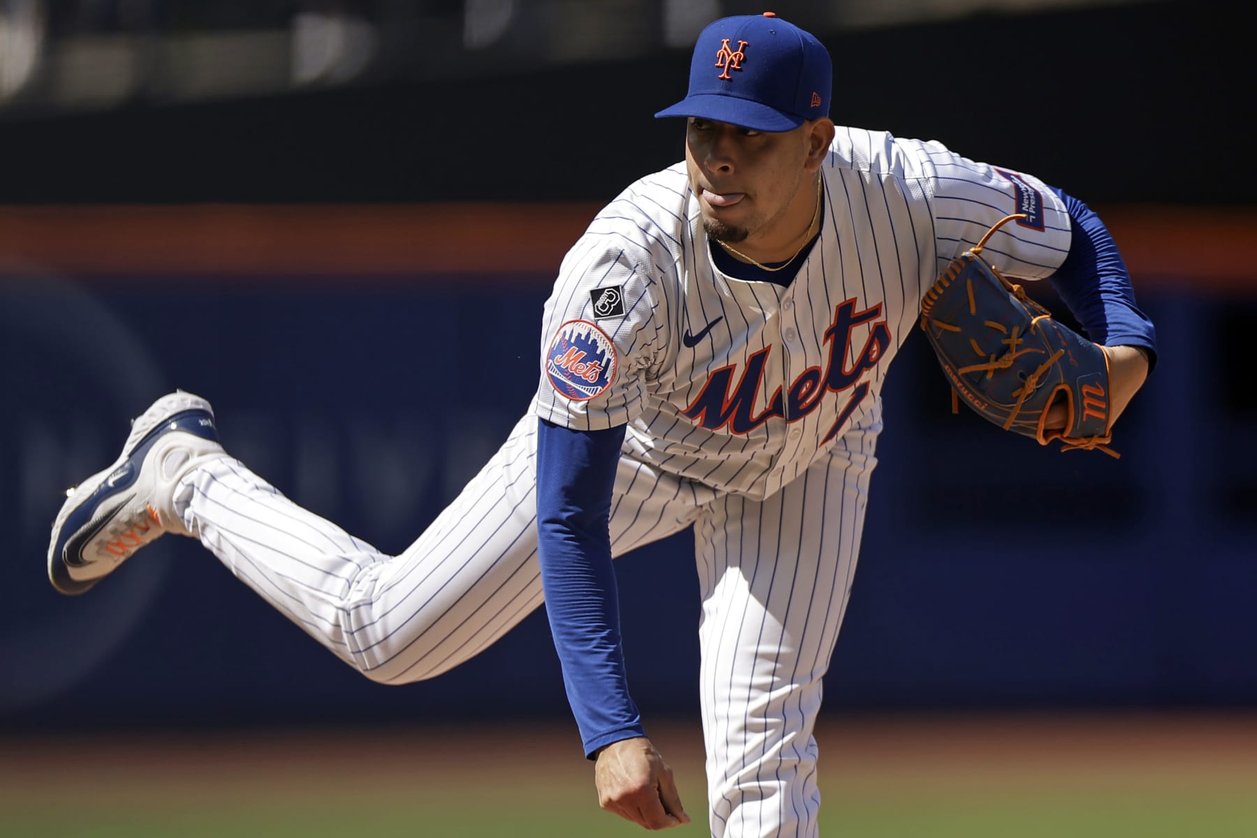 NEW YORK, NY - APRIL 14: Jose Butto #70 of the New York Mets pitches against the Kansas City Royals during the second inning at Citi Field on April 14, 2024 in New York City. (Photo by Adam Hunger/Getty Images)