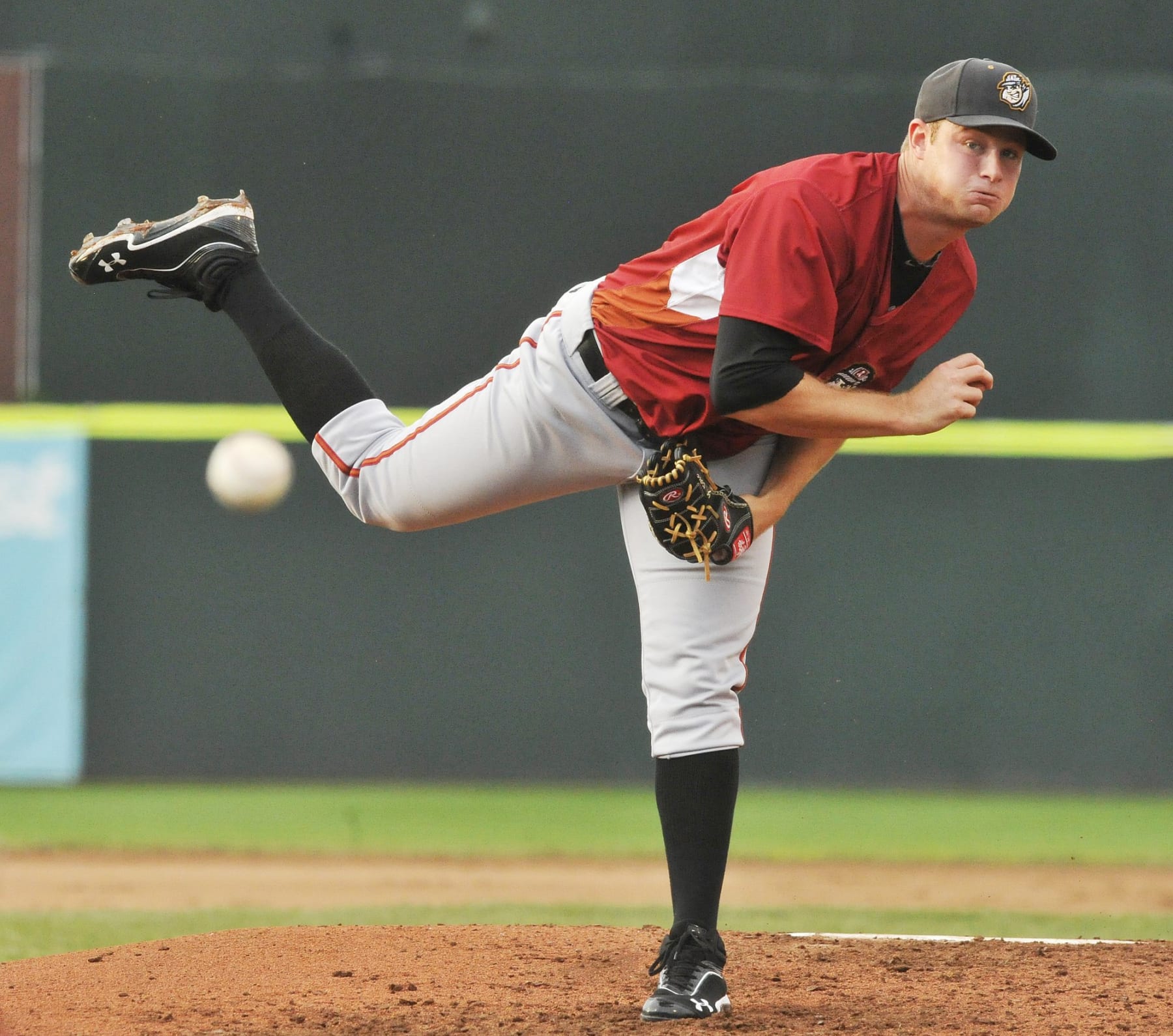 Thursday, August 16, 2012 -- .Sea Dogs vs. Altoona Curve at Hadlock Field. Altoona starter Gerrit Cole on the mound.  (Photo by John Ewing/Portland Press Herald via Getty Images)