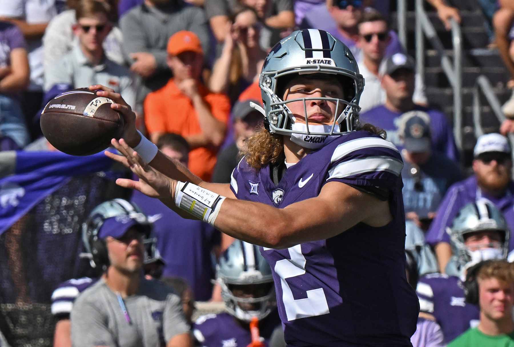 Kansas State quarterback Avery Johnson