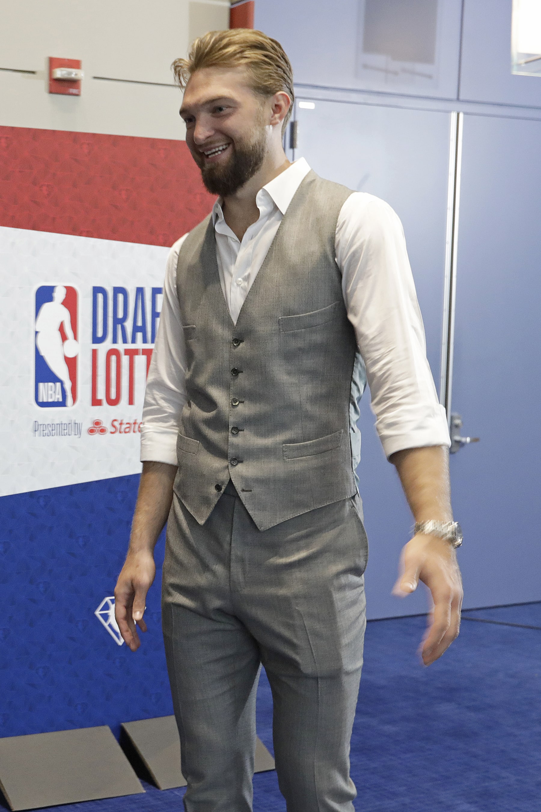 CHICAGO,IL - MAY 17: Domantas Sabonis #10 of the Sacramento Kings looks on during the 2022 NBA Draft Lottery at McCormick Place on May 17, 2022 in Chicago, Illinois. NOTE TO USER: User expressly acknowledges and agrees that, by downloading and or using this photograph, User is consenting to the terms and conditions of the Getty Images License Agreement. Mandatory Copyright Notice: Copyright 2022 NBAE (Photo by Kena Krutsinger/NBAE via Getty Images)