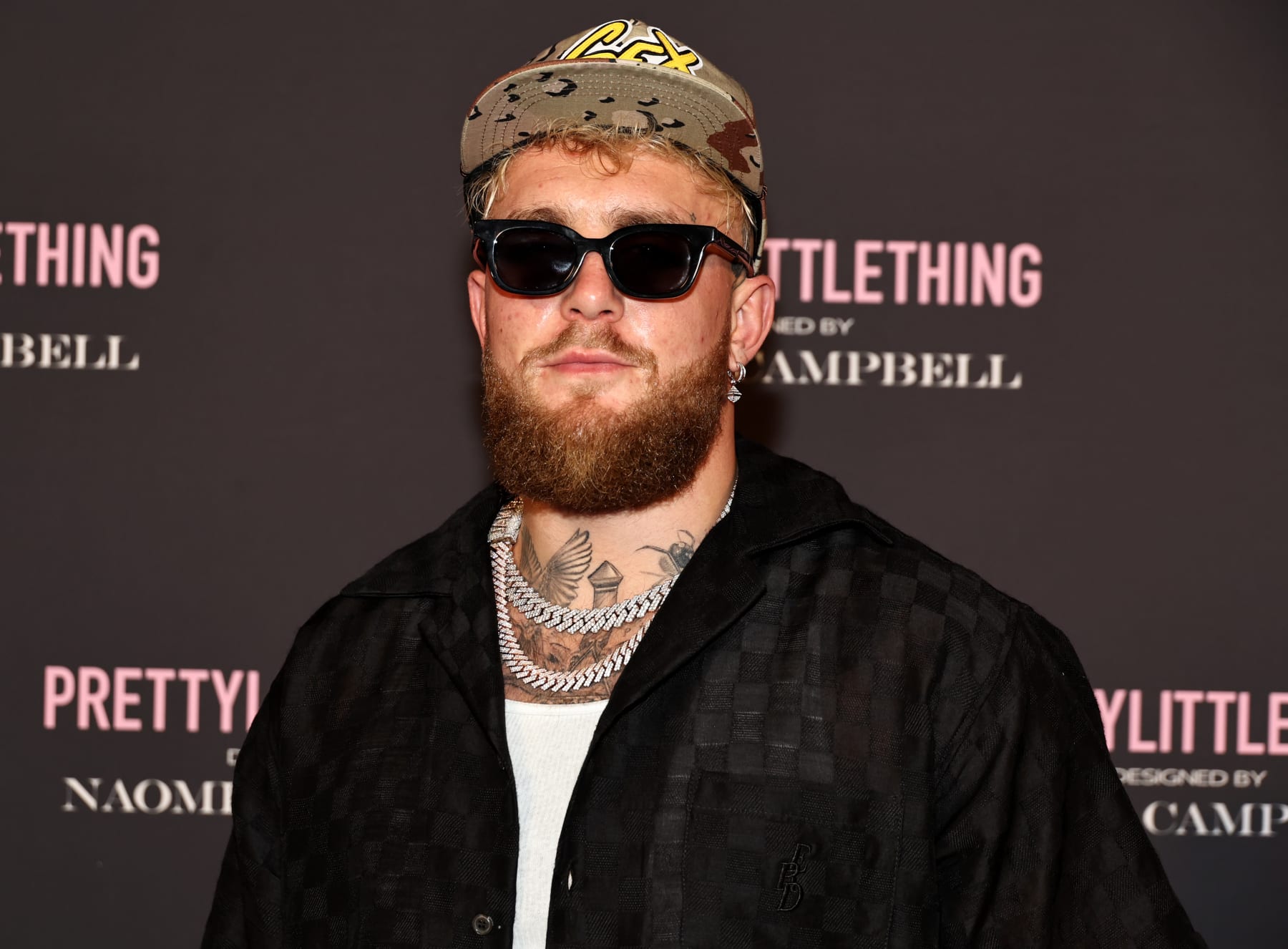 NEW YORK, NEW YORK - SEPTEMBER 05: Jake Paul attends the PrettyLittleThing x Naomi Campbell runway show at Cipriani 25 Broadway on September 05, 2023 in New York City. (Photo by Jamie McCarthy/Getty Images)