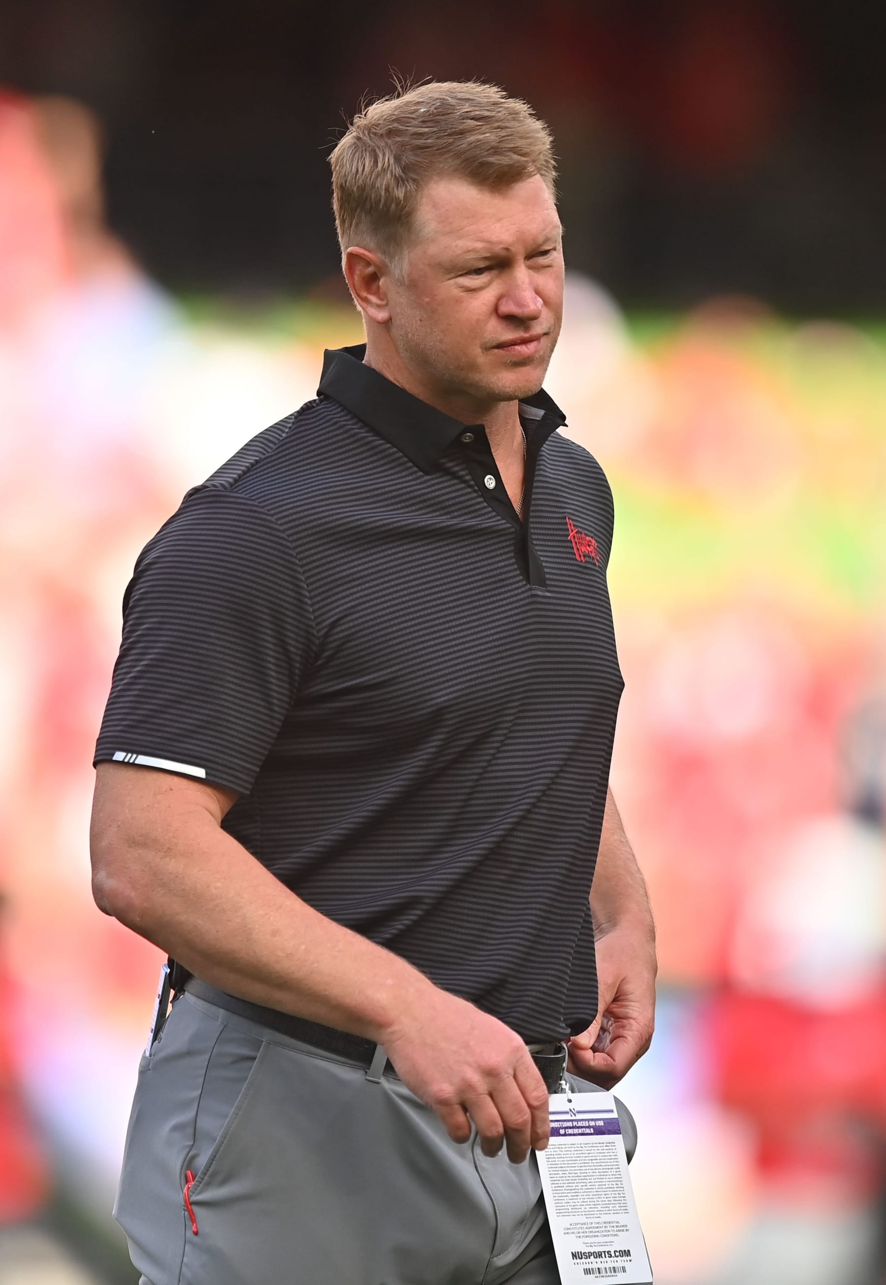 Dublin , Ireland - 27 August 2022; Nebraska Cornhuskers head coach Scott Frost before the Aer Lingus College Football Classic 2022 match between Northwestern Wildcats and Nebraska Cornhuskers at Aviva Stadium in Dublin. (Photo By Ben McShane/Sportsfile via Getty Images)