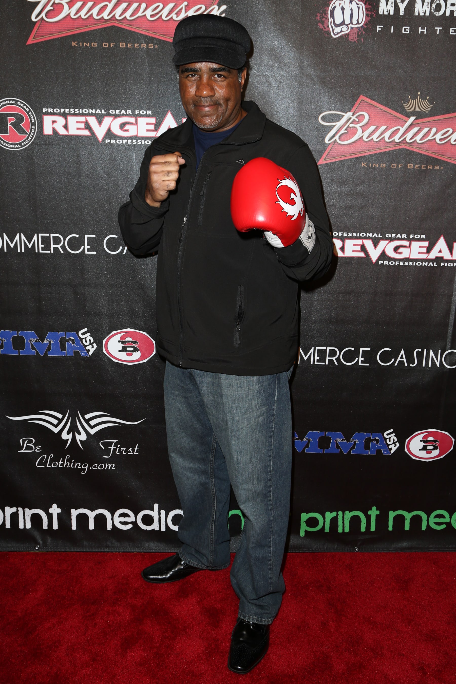 CITY OF COMMERCE, CA - MARCH 28:  UFC fighter Art "One Glove" Jimmerson arrives at BAMMA USA's Badbeat 12 professional MMA fights at Commerce Casino on March 28, 2014 in City of Commerce, California.  (Photo by Chelsea Lauren/Getty Images for BAMMA USA)