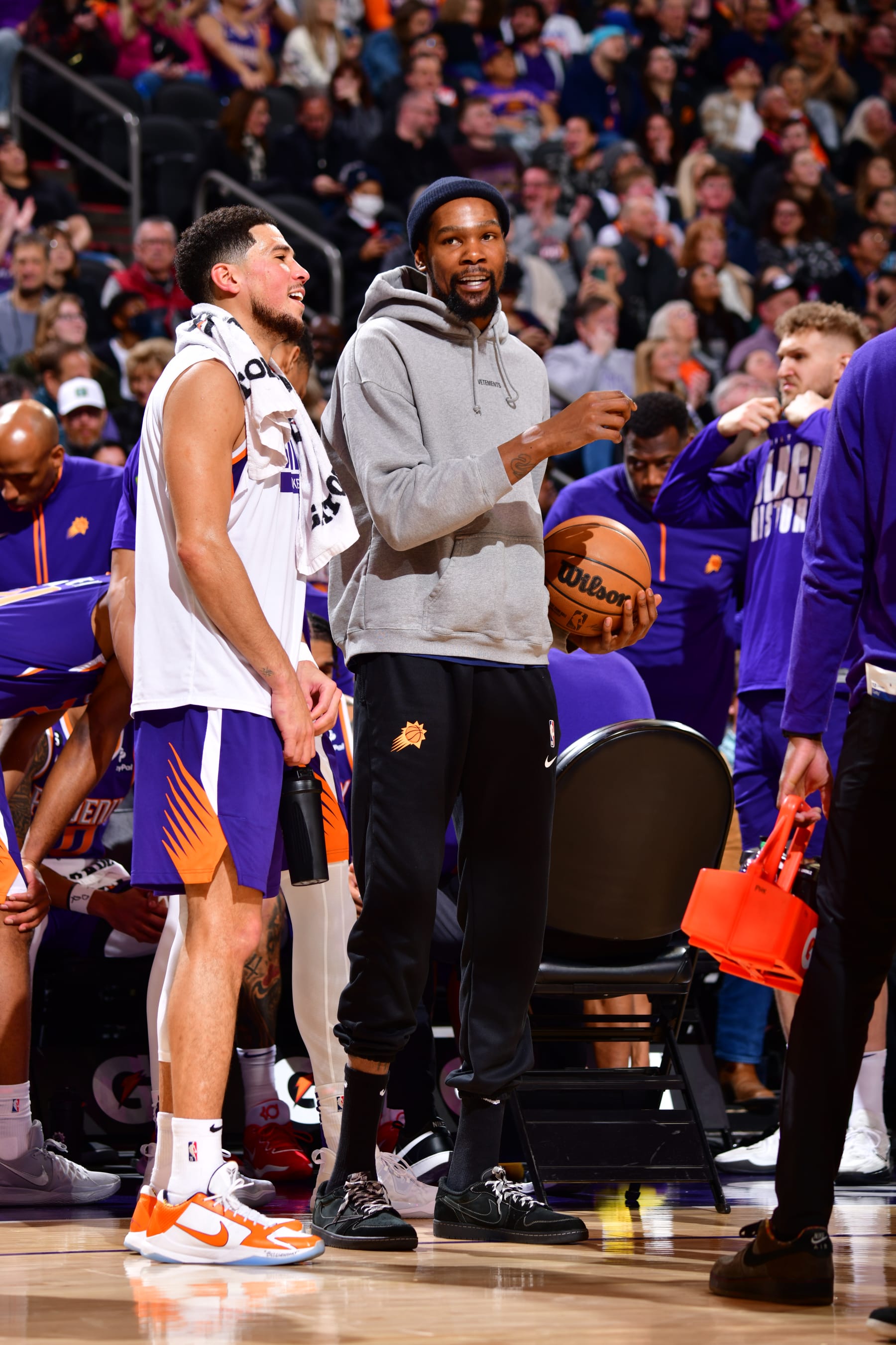 Kevin Durant and Devin Booker