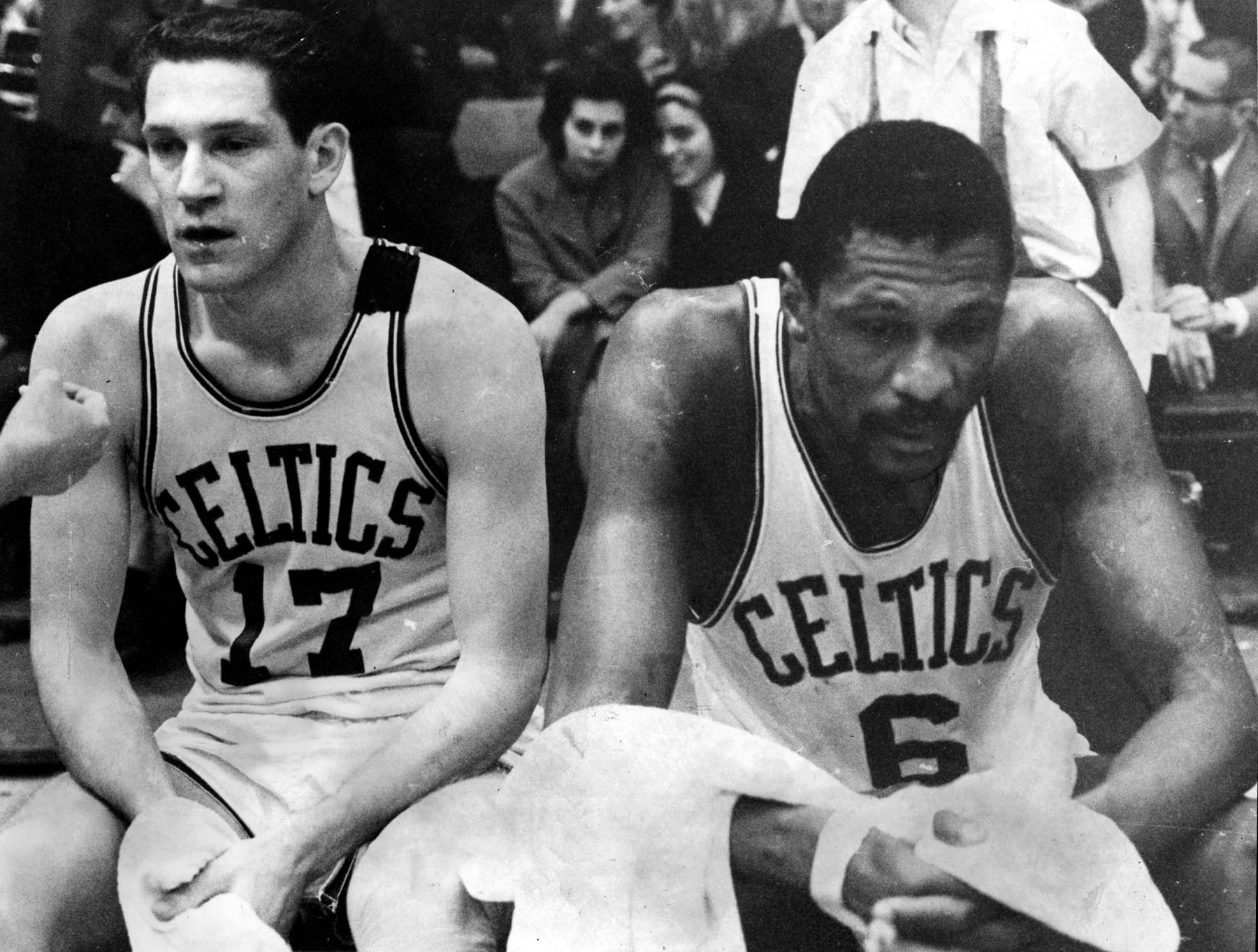 John Havlicek and Bill Russell