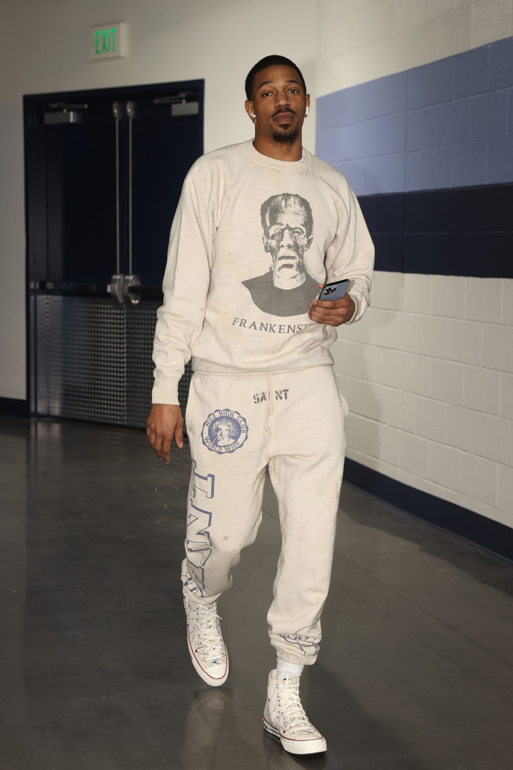 MEMPHIS, TN - MARCH 11: De'Anthony Melton #0 of the Memphis Grizzlies arrives to the arena prior to the game against the New York Knicks on March 11, 2022 at FedExForum in Memphis, Tennessee. NOTE TO USER: User expressly acknowledges and agrees that, by downloading and or using this photograph, User is consenting to the terms and conditions of the Getty Images License Agreement. Mandatory Copyright Notice: Copyright 2022 NBAE (Photo by Joe Murphy/NBAE via Getty Images)
