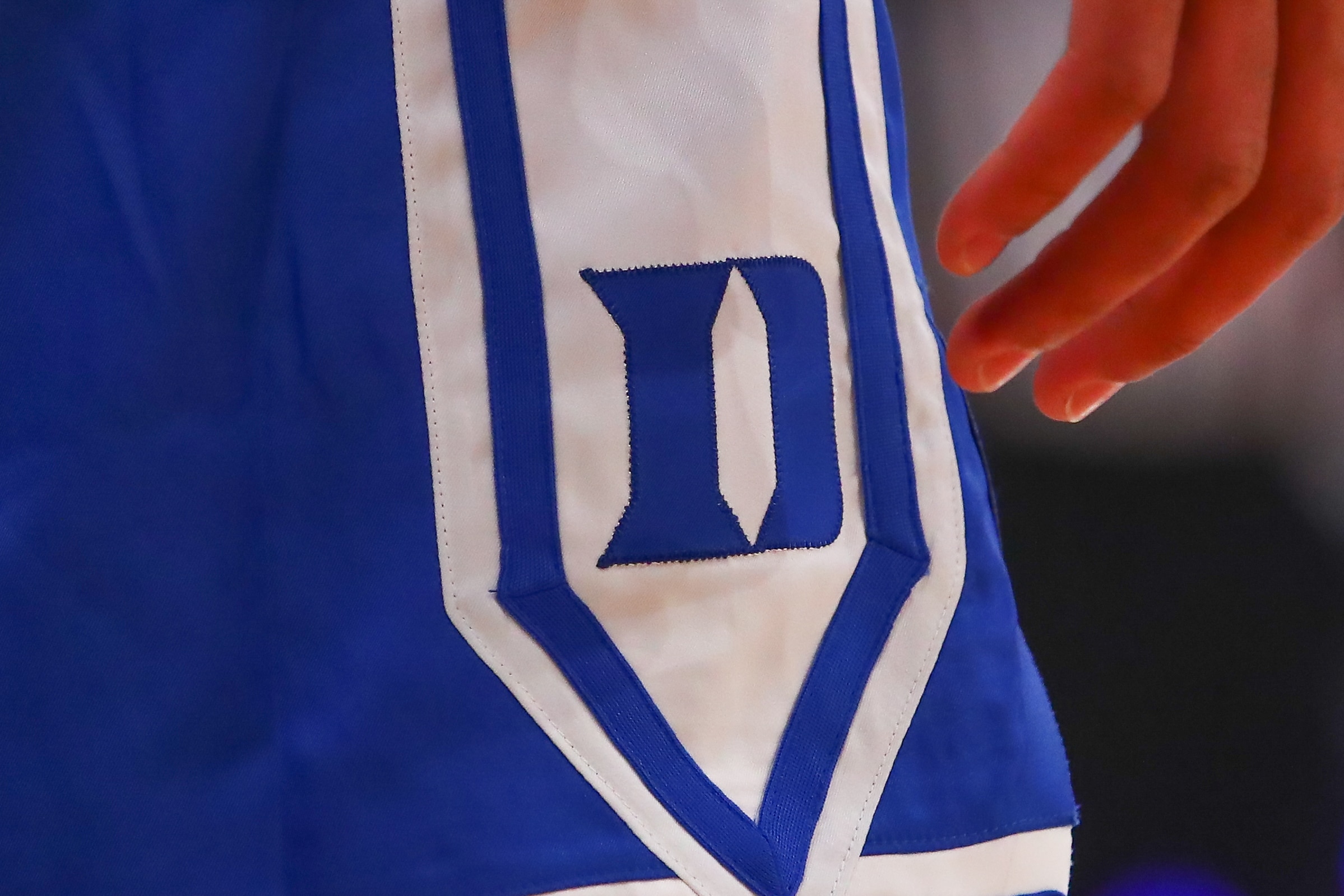 NEW YORK, NY - NOVEMBER 22:  Duke Blue Devils logo during the 2K Empire Classic college basketball game between the Duke Blue Devils and the Georgetown Hoyas on November 22, 2019 at Madison Square Garden in New York, NY.   (Photo by Rich Graessle/Icon Sportswire via Getty Images)
