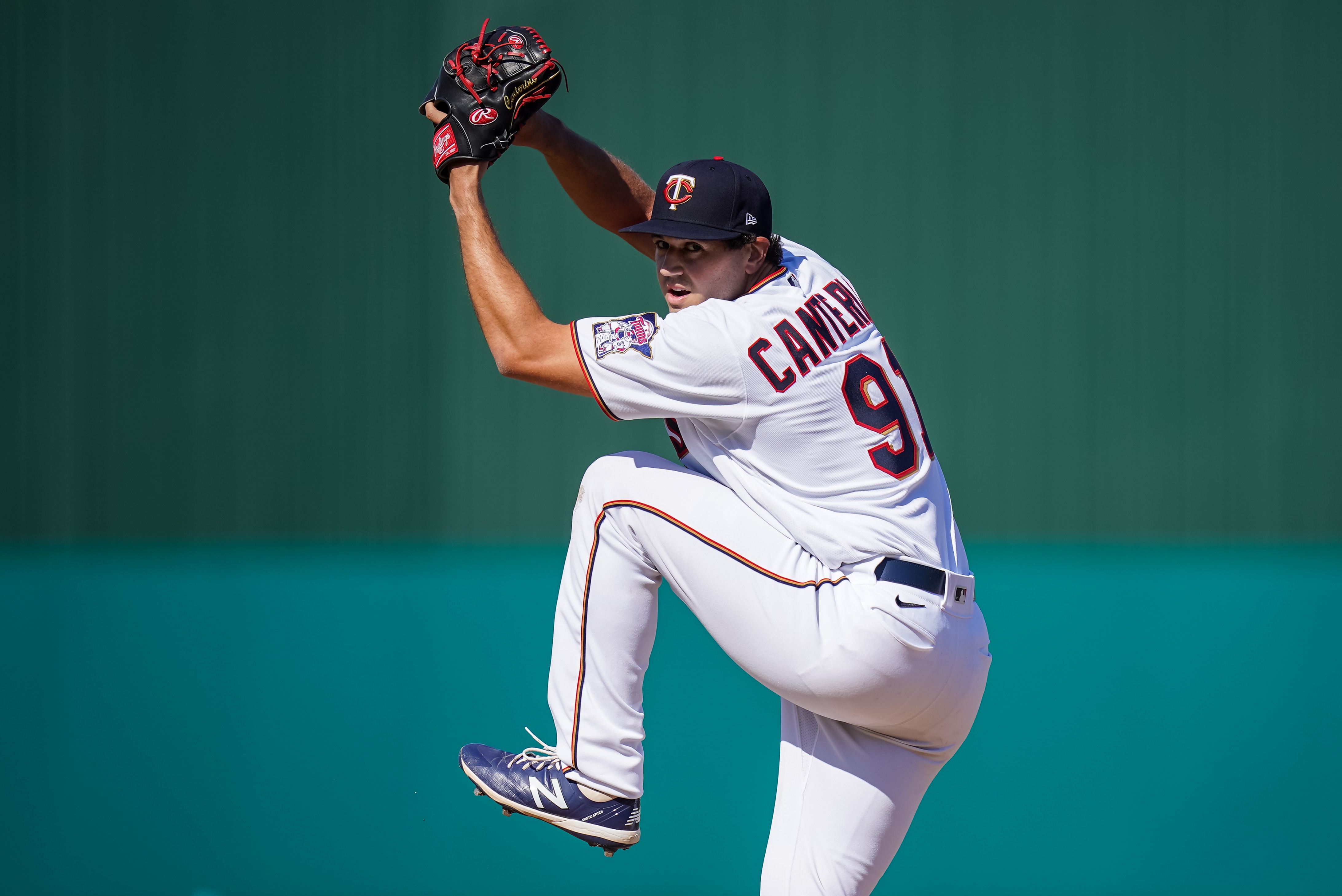 FORT MYERS, FL- MARCH 07: Matt Canterino #91 of the Minnesota Twins pitches during a spring training game against the Tampa Bay Rays on March 7, 2021 at the Hammond Stadium in Fort Myers, Florida. (Photo by Brace Hemmelgarn/Minnesota Twins/Getty Images)