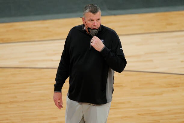 NEW YORK, NEW YORK - MARCH 11: Head coach Greg McDermott of the Creighton Bluejays looks on in the second half against the Butler Bulldogs during the Quarterfinals of the Big East Tournament at Madison Square Garden on March 11, 2021 in New York City. (Photo by Sarah Stier/Getty Images)