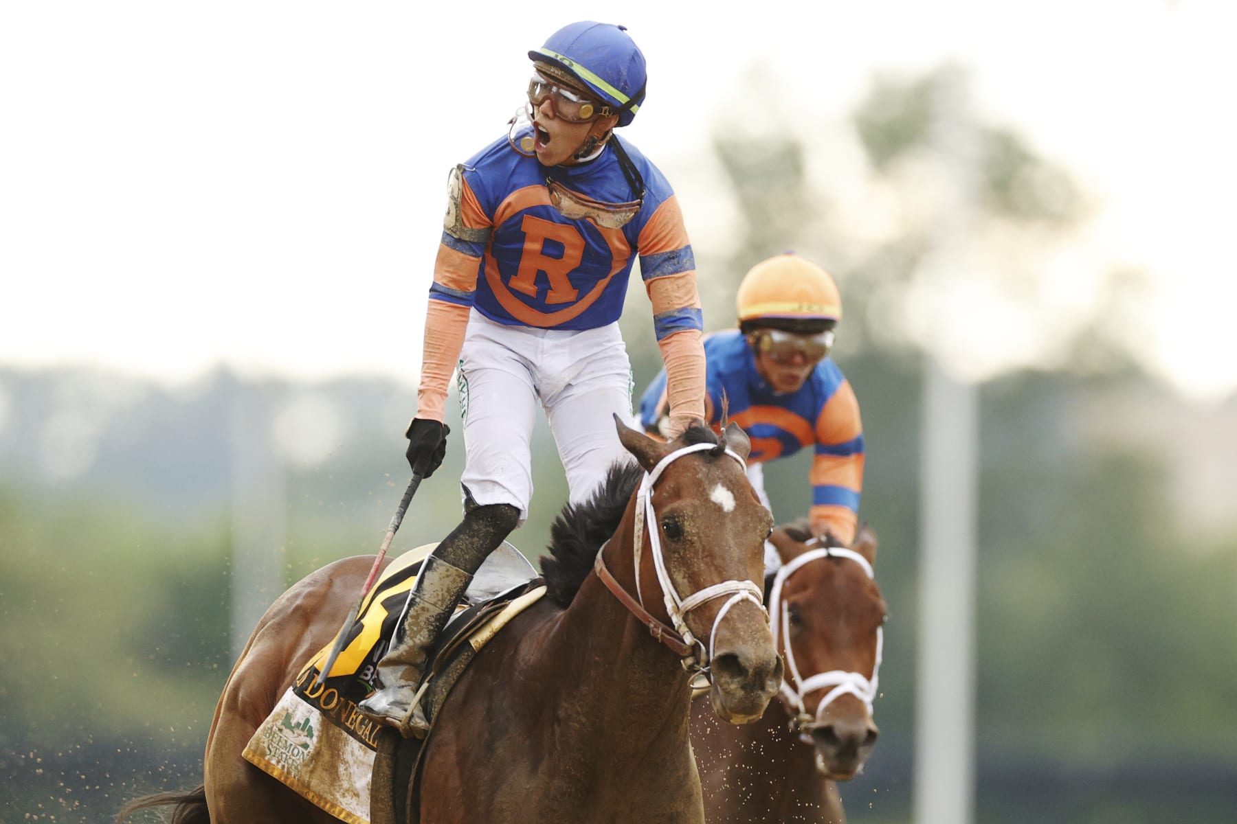 2022 Belmont winner Mo Donegal and jockey  Irad Ortiz Jr.