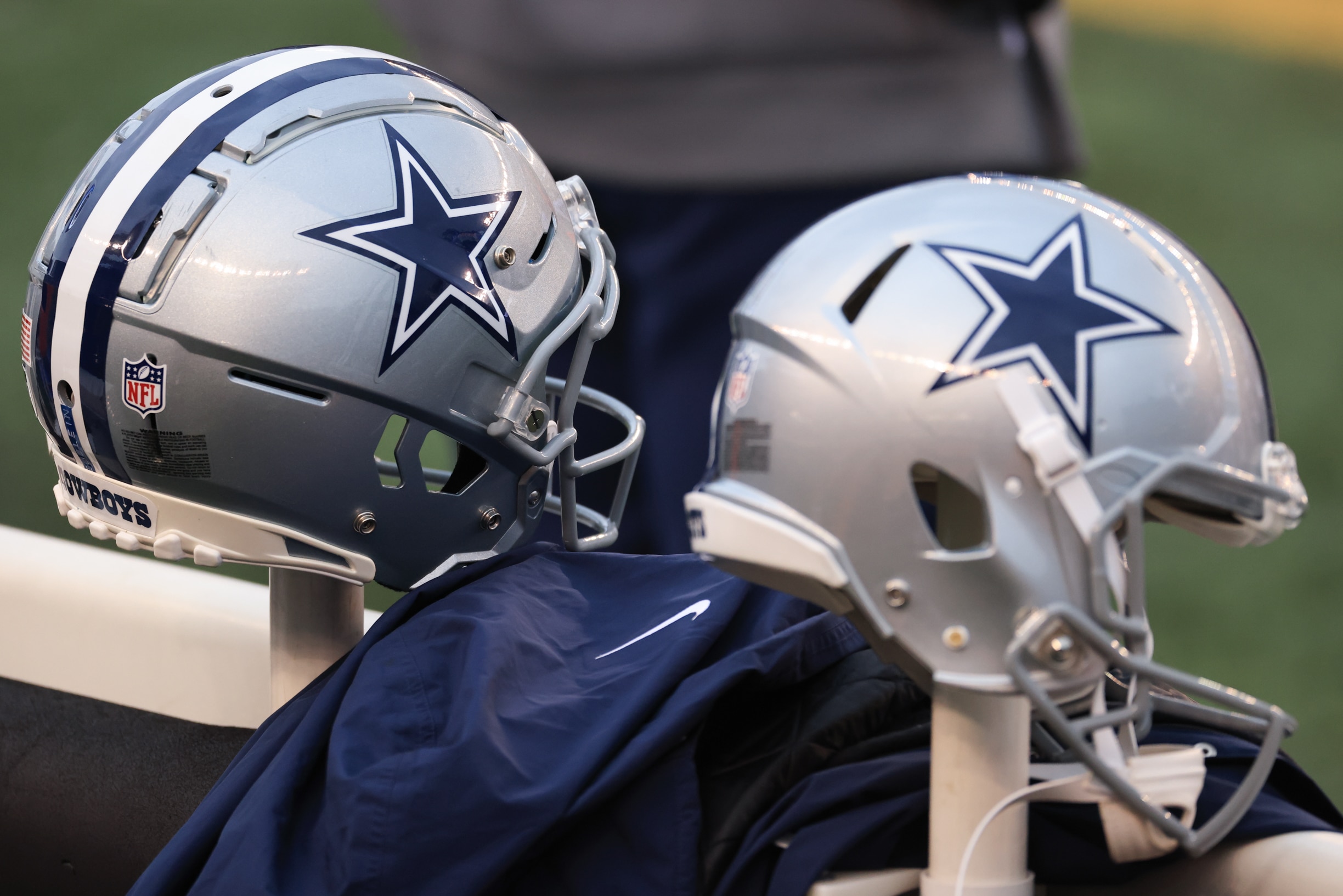 CINCINNATI, OH - DECEMBER 13: A Dallas Cowboys helmet during the game against the Dallas Cowboys and the Cincinnati Bengals on December 13, 2020, at Paul Brown Stadium in Cincinnati, OH. (Photo by Ian Johnson/Icon Sportswire via Getty Images)