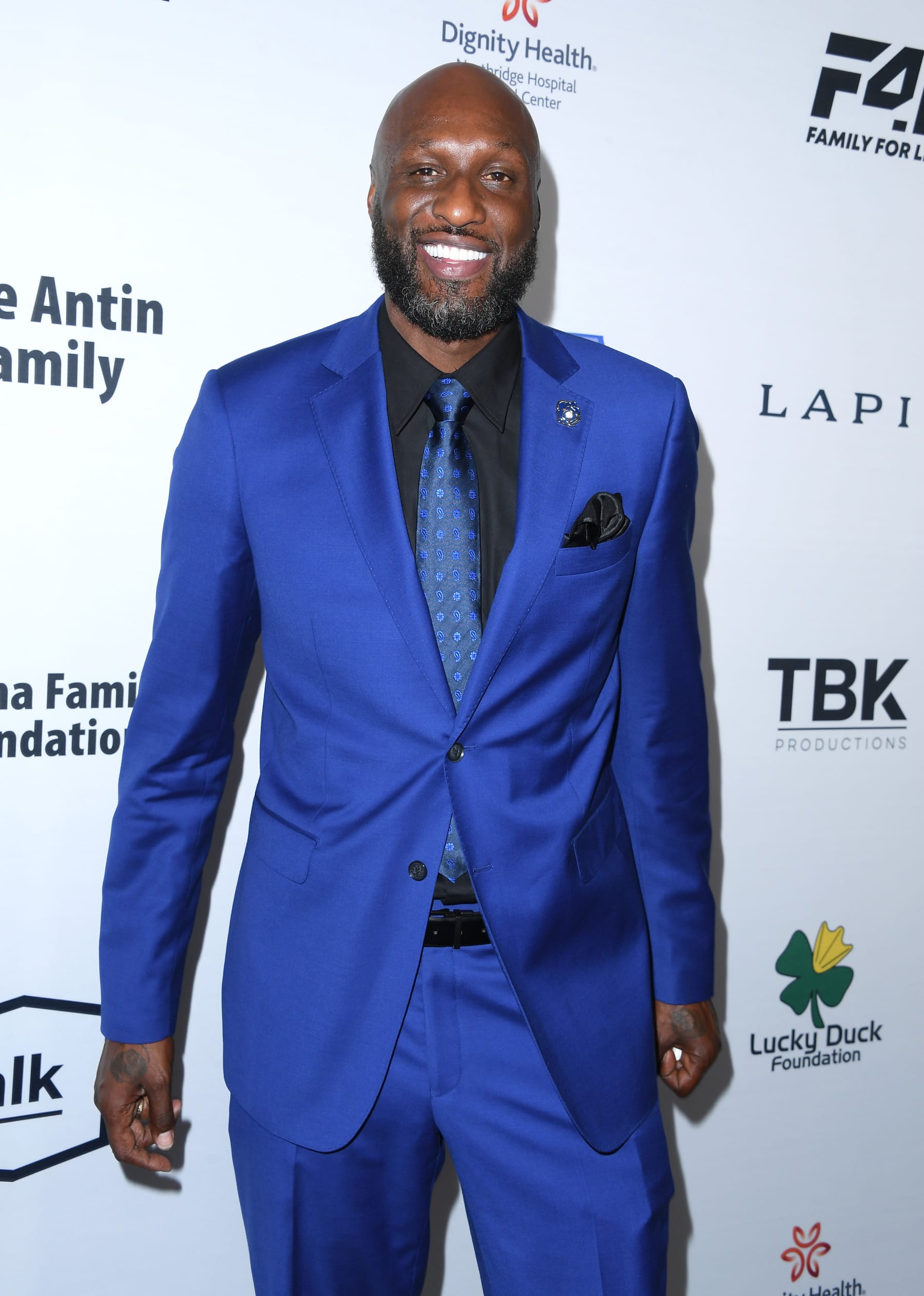 BEVERLY HILLS, CALIFORNIA - AUGUST 18: Lamar Odom arrives at the 23rd Annual Harold & Carole Pump Foundation Gala at The Beverly Hilton on August 18, 2023 in Beverly Hills, California. (Photo by Steve Granitz/FilmMagic)