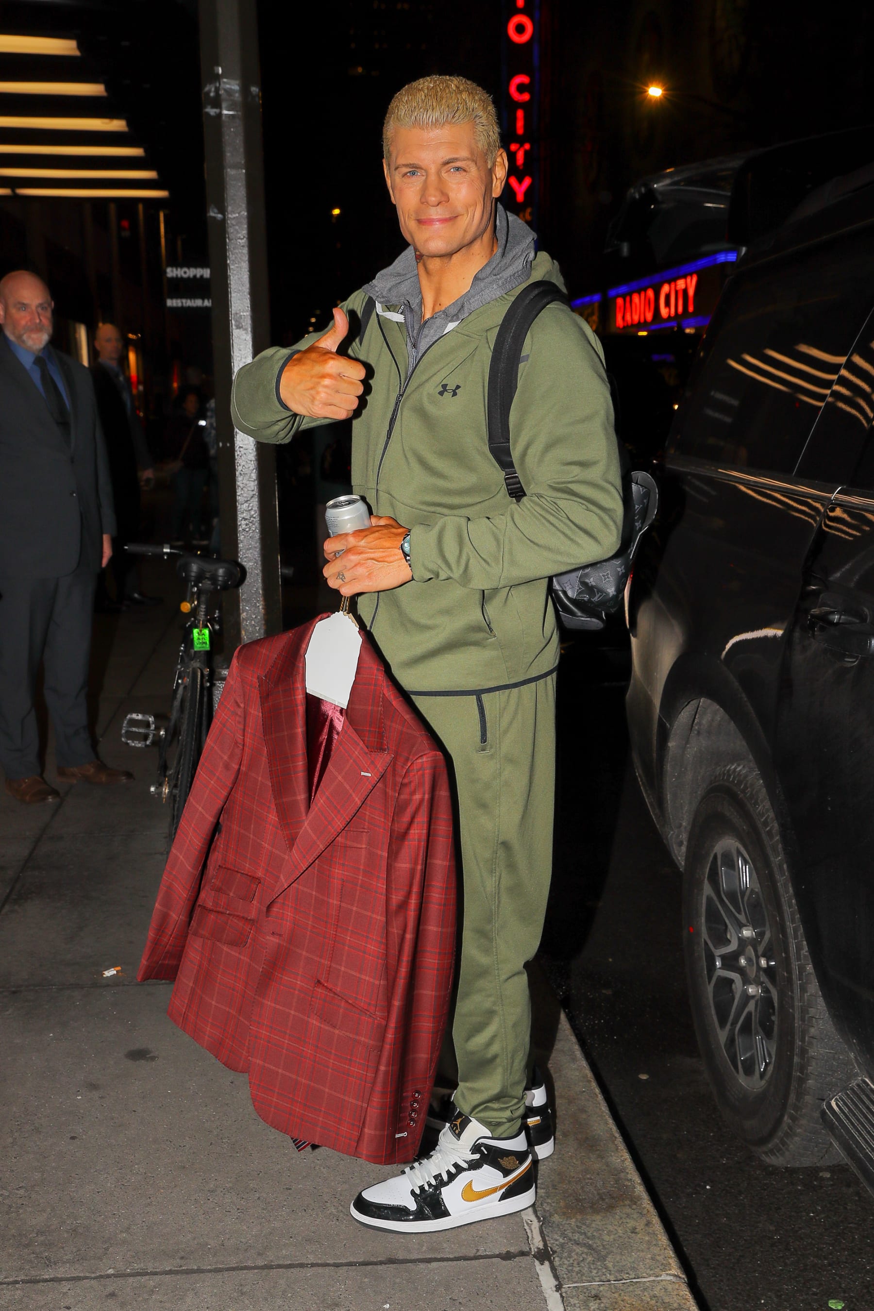 NEW YORK, NY - JANUARY 25: Cody Rhodes is seen leaving the NBC studios in on January 25, 2024 in New York, New York. (Photo by MEGA/GC Images)