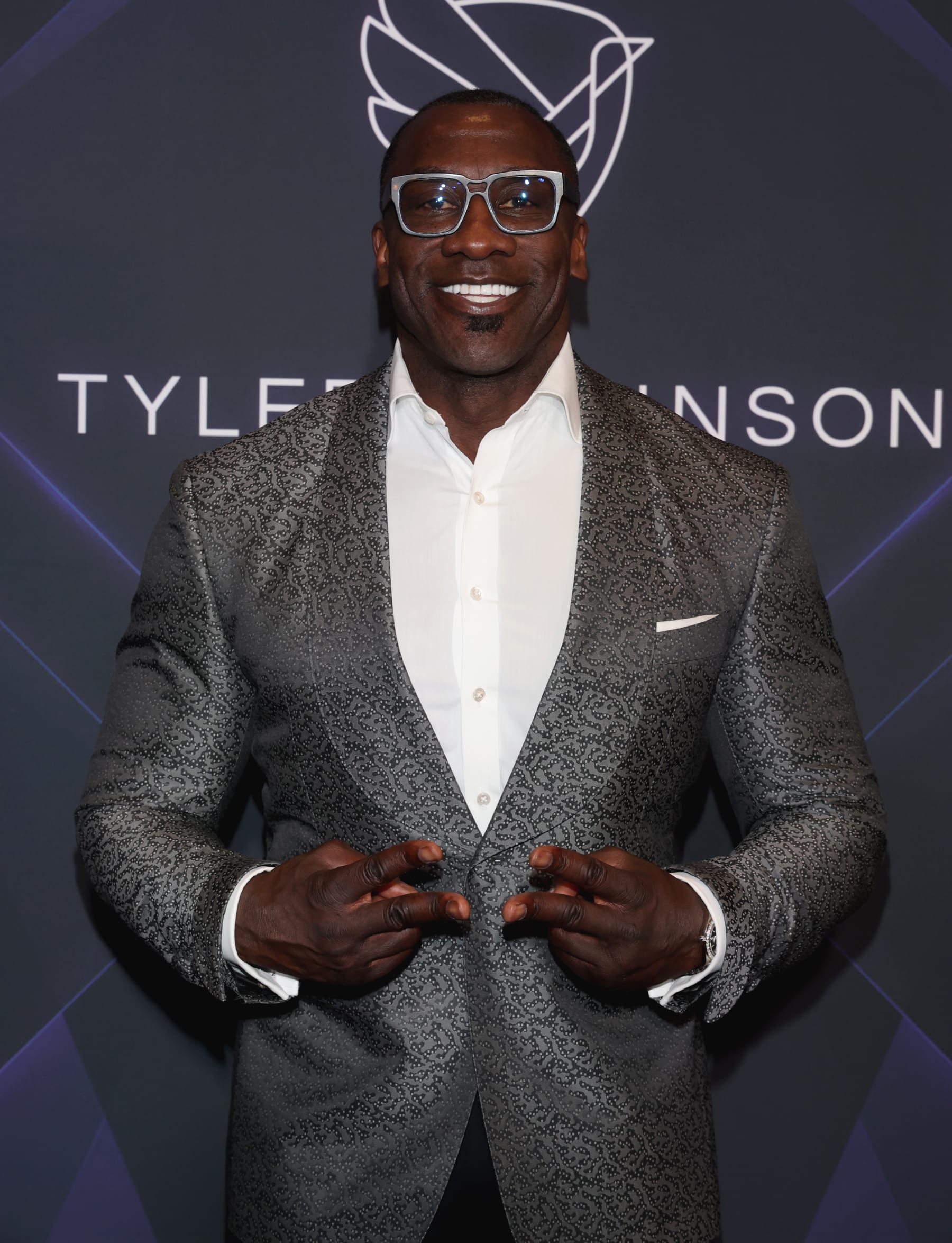 LAS VEGAS, NEVADA - OCTOBER 06: Shannon Sharpe attends Imagine Dragons' annual Tyler Robinson Foundation Rise Up Gala benefiting families affected by pediatric cancer at Resorts World Las Vegas on October 06, 2023 in Las Vegas, Nevada. (Photo by Gabe Ginsberg/Getty Images for Tyler Robinson Foundation)