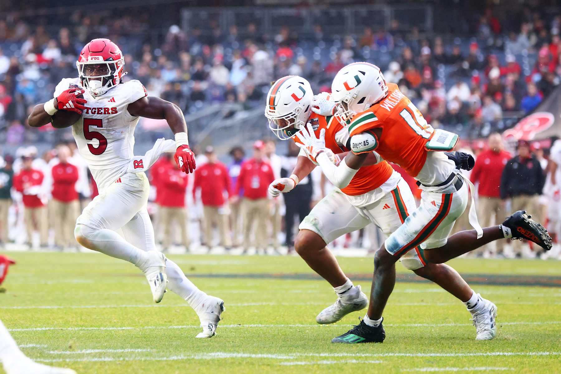 Rutgers running back Kyle Monangai