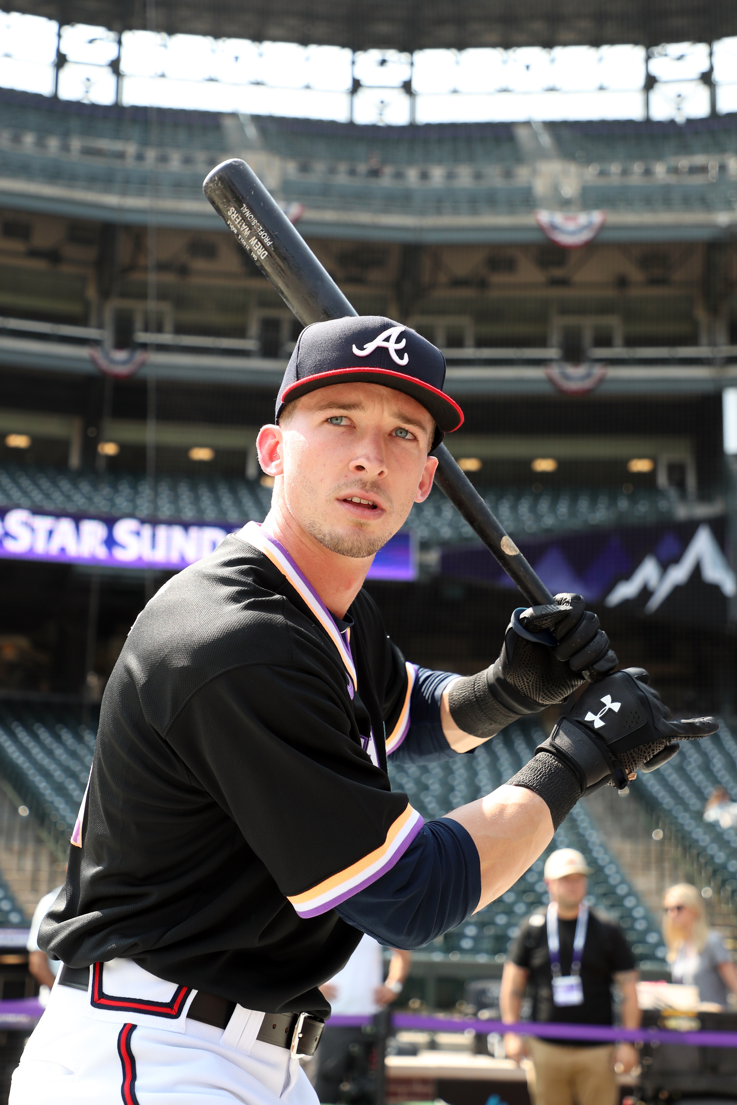 DENVER, CO - JULY 11: Drew Waters #11 of the National League Team is seen before the 2021 Sirius XM Futures Game at Coors Field on Sunday, July 11, 2021 in Denver, Colorado. (Photo by Rob Tringali/MLB Photos via Getty Images)