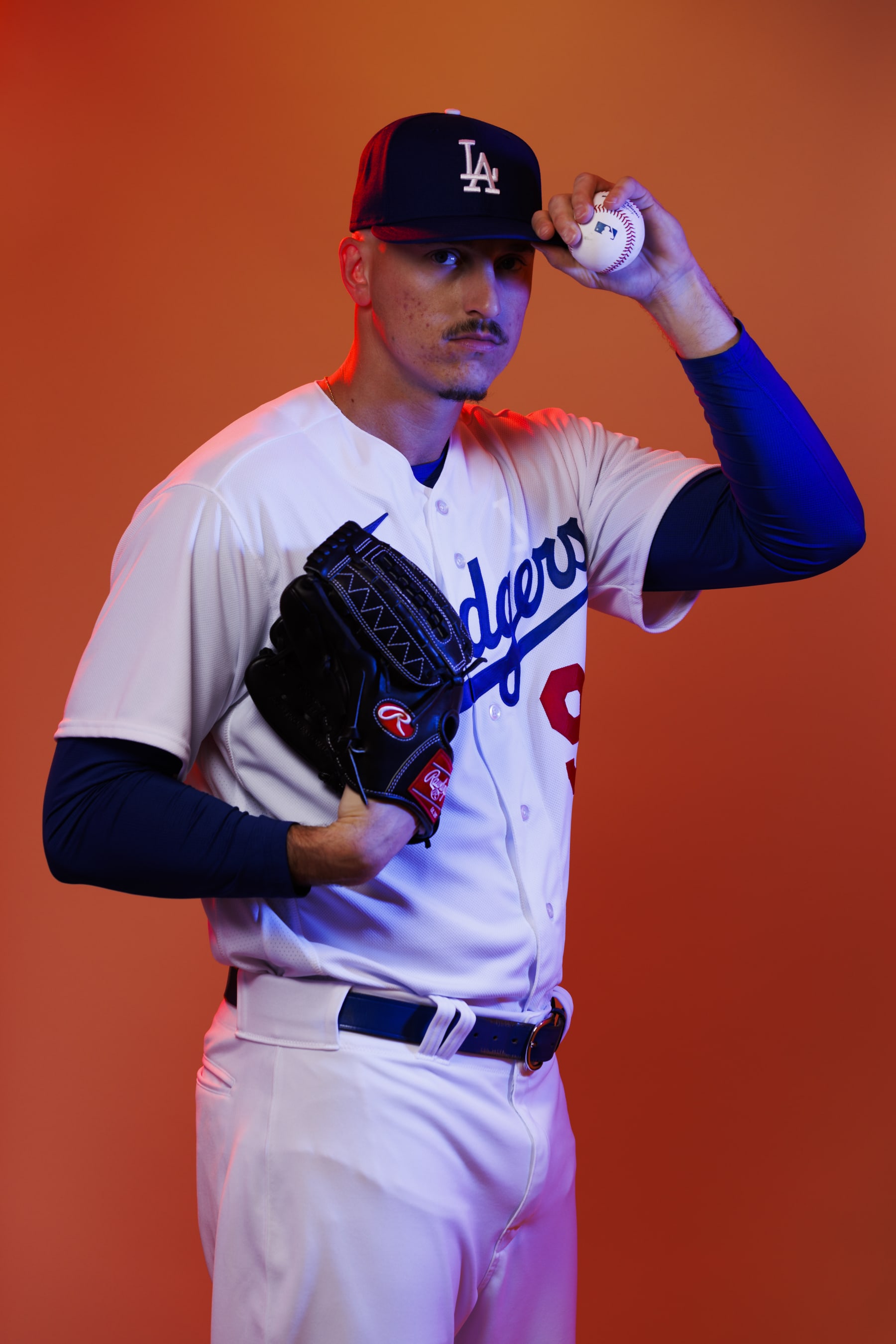 GLENDALE, AZ - FEBRUARY 22: Pitcher Bryan Hudson (93) poses for a portrait during the Los Angeles Dodgers photo day on February 22, 2023 at Camelback Ranch in Glendale, AZ. (Photo by Ric Tapia/Icon Sportswire via Getty Images)