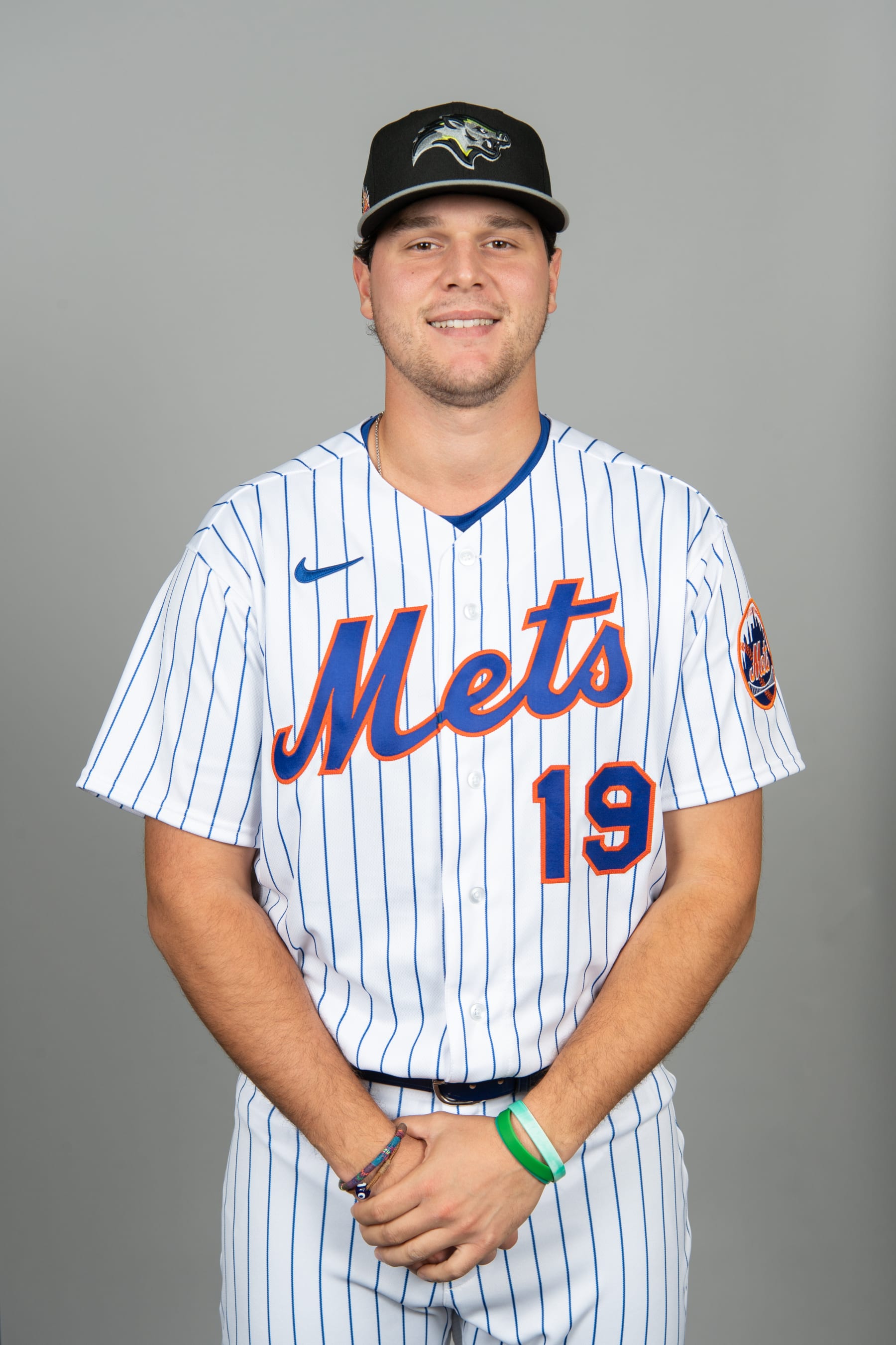 SCOTTSDALE, AZ - OCTOBER 01: Mike Vasil #19 of the Peoria Javelinas poses for a photo during the 2022 Arizona Fall League Headshots at Salt River Fields at Talking Stick on Saturday, October 1, 2022 in Scottsdale, Arizona. (Photo by Kelsey Grant/MLB Photos via Getty Images)