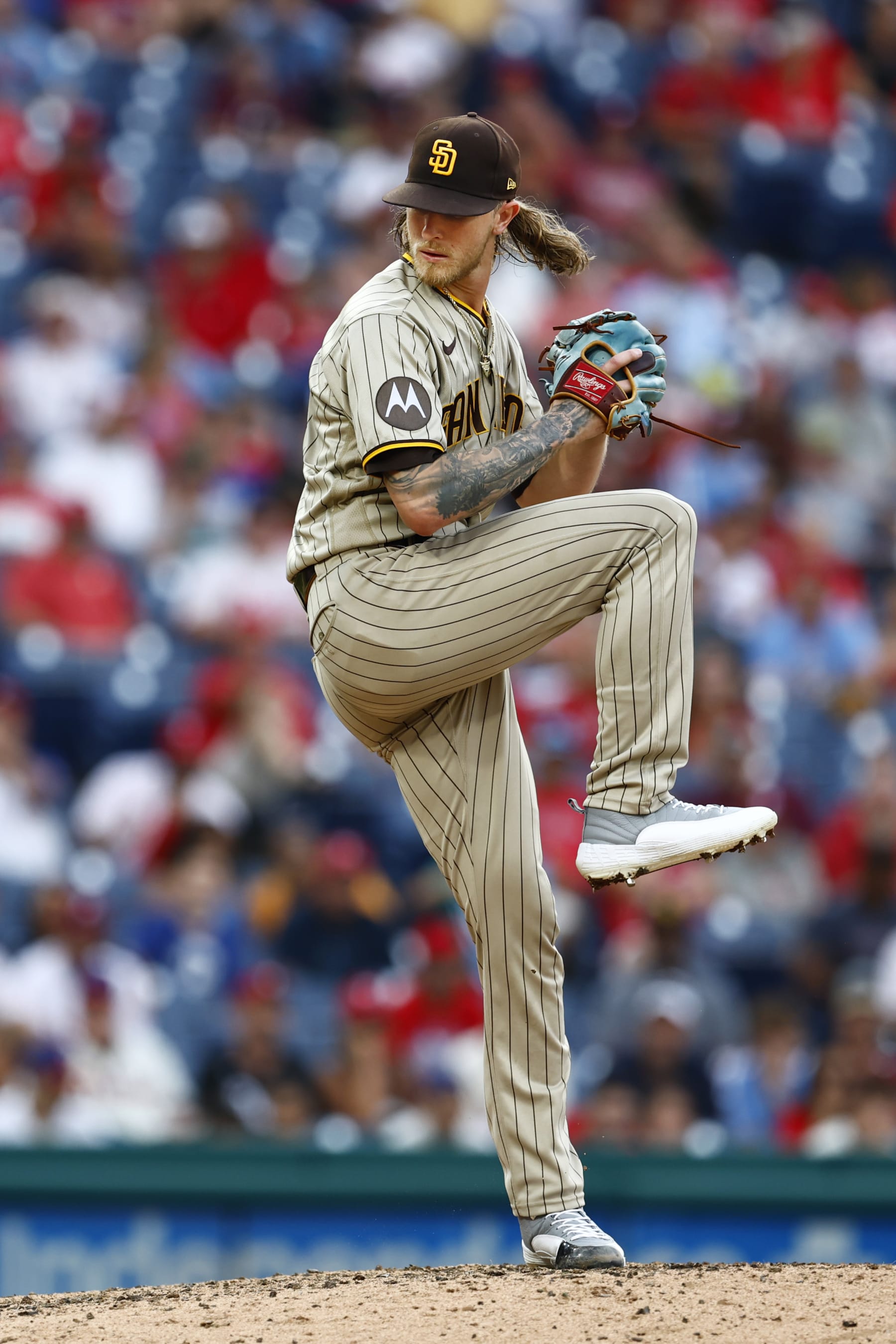 PHILADELPHIA, PENNSYLVANIA - JULY 16: Josh Hader #71 of the San Diego Padres in action against the Philadelphia Phillies during a game at Citizens Bank Park on July 16, 2023 in Philadelphia, Pennsylvania. (Photo by Rich Schultz/Getty Images)