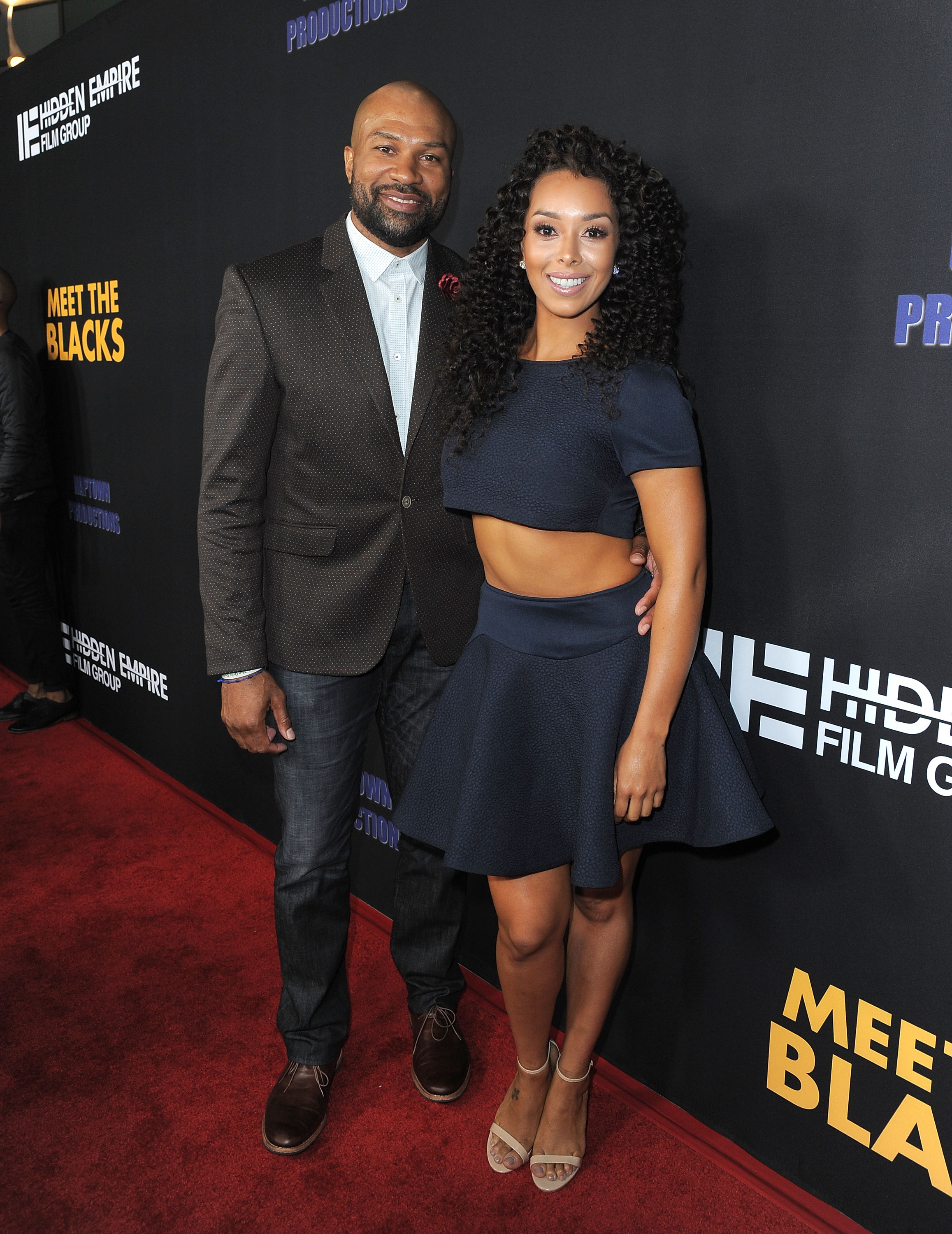 HOLLYWOOD, CA - MARCH 29:  Derek Fisher and Gloria Govan attend the premiere of Freestyle Releasing's "Meet The Blacks" at ArcLight Hollywood on March 29, 2016 in Hollywood, California.  (Photo by Angela Weiss/Getty Images)